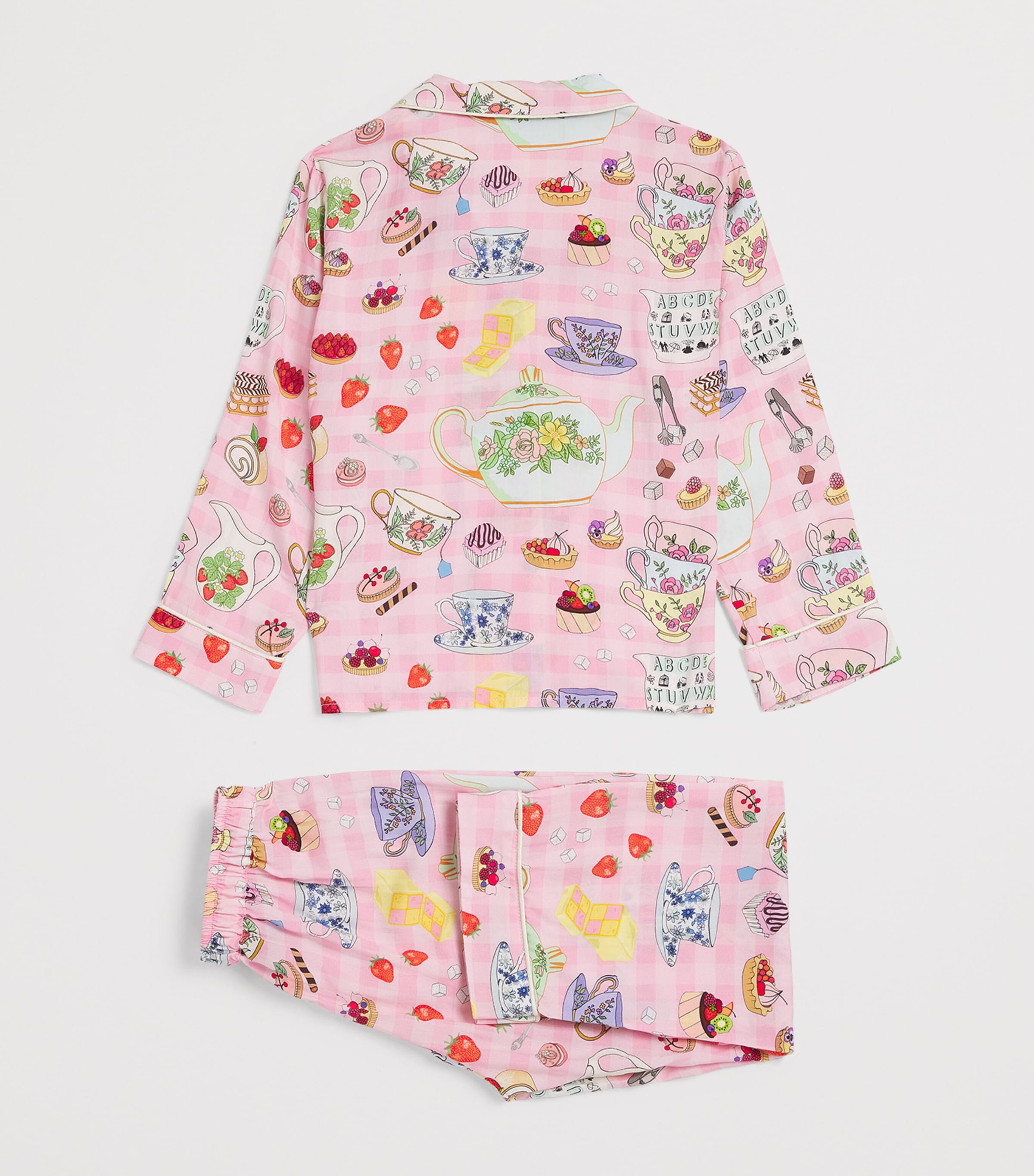Summer Picnic Print Pyjama Set (2-13 Years) PINK Image 2