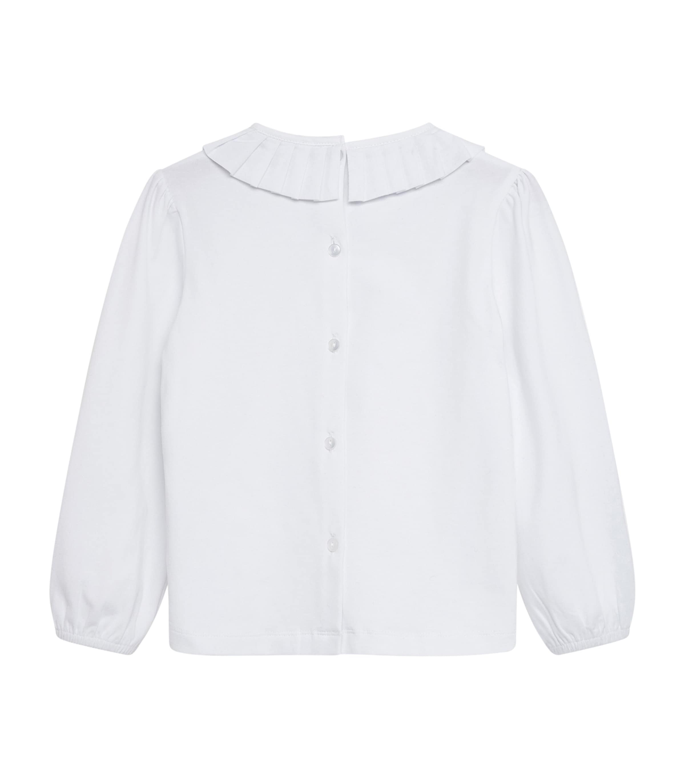 Stretch-Cotton Lottie Blouse (6-11 Years) WHITE Image 2
