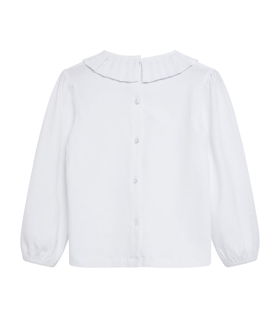 Stretch-Cotton Lottie Blouse (6-11 Years) WHITE Image 2