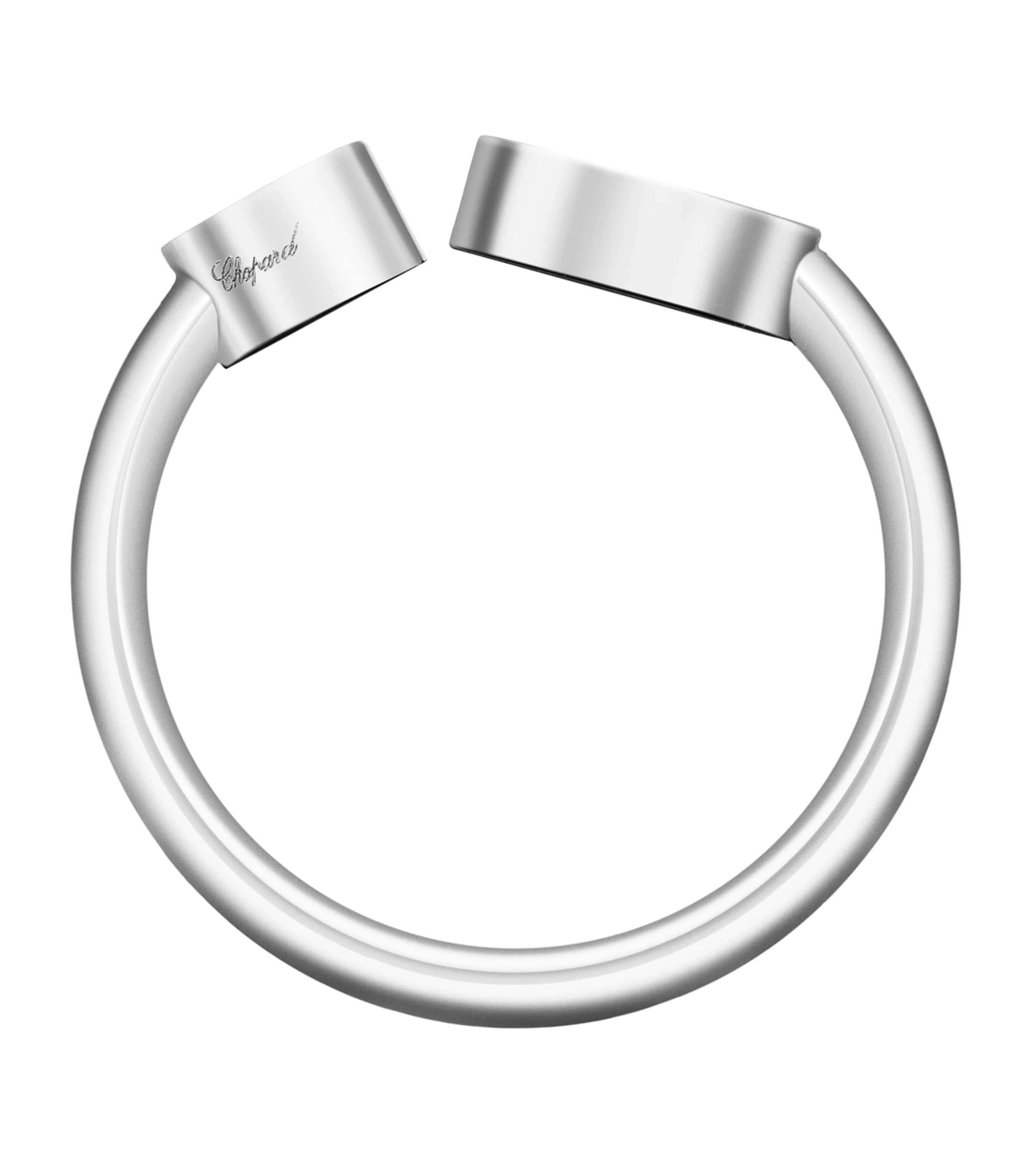 White Gold and Diamond Happy Hearts Ring Image 2