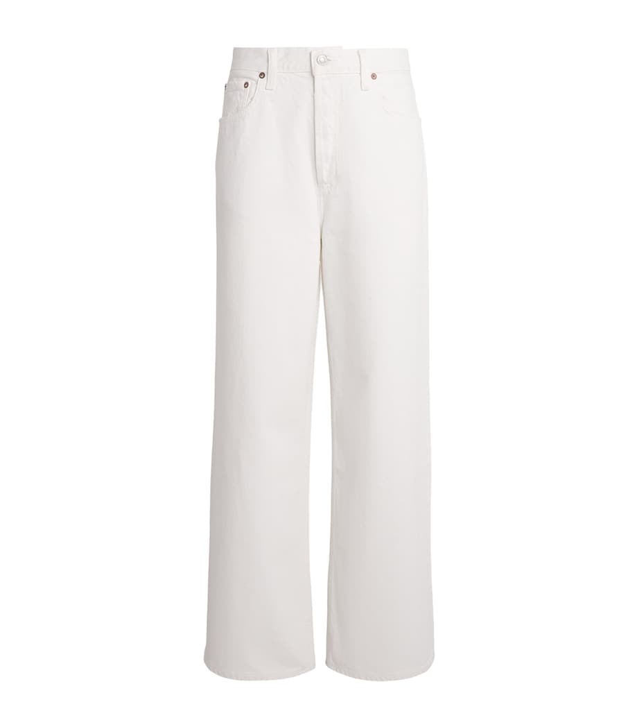 AGOLDE Womens The Low-Slung Baggy Jeans Milkshake Image 1
