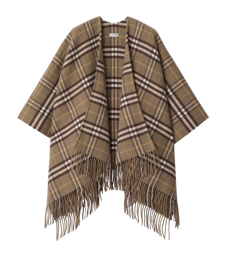 Wool-Cashmere Check Cape VOLE Image 1