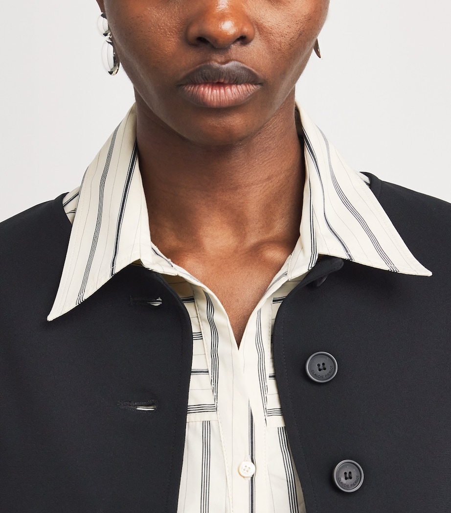 Claudie Pierlot Womens Round-Neck Jacket Black Image 3