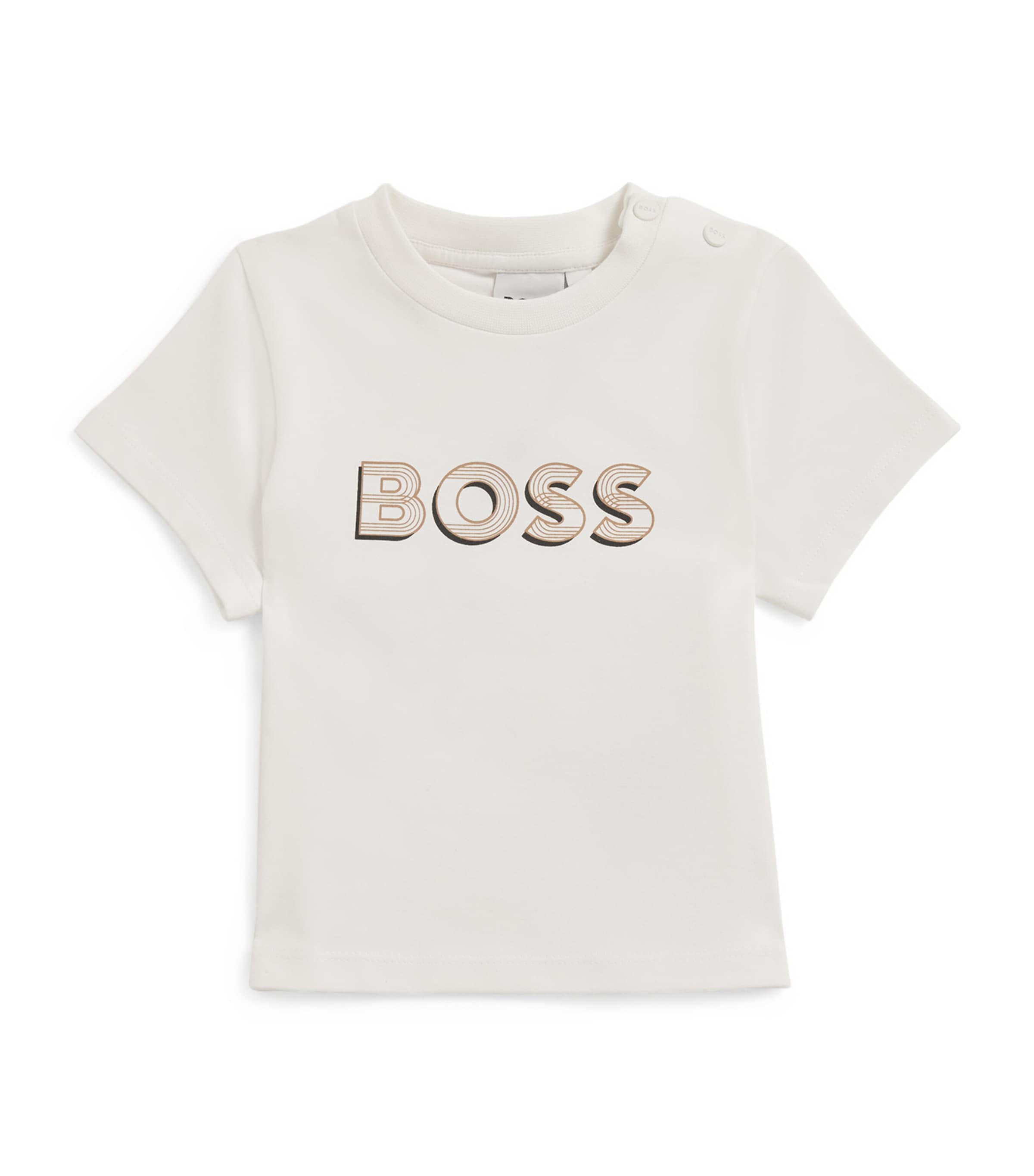 BOSS Kidswear Stretch-Cotton Logo T-Shirt (1-18 Months) Cookie Image 1