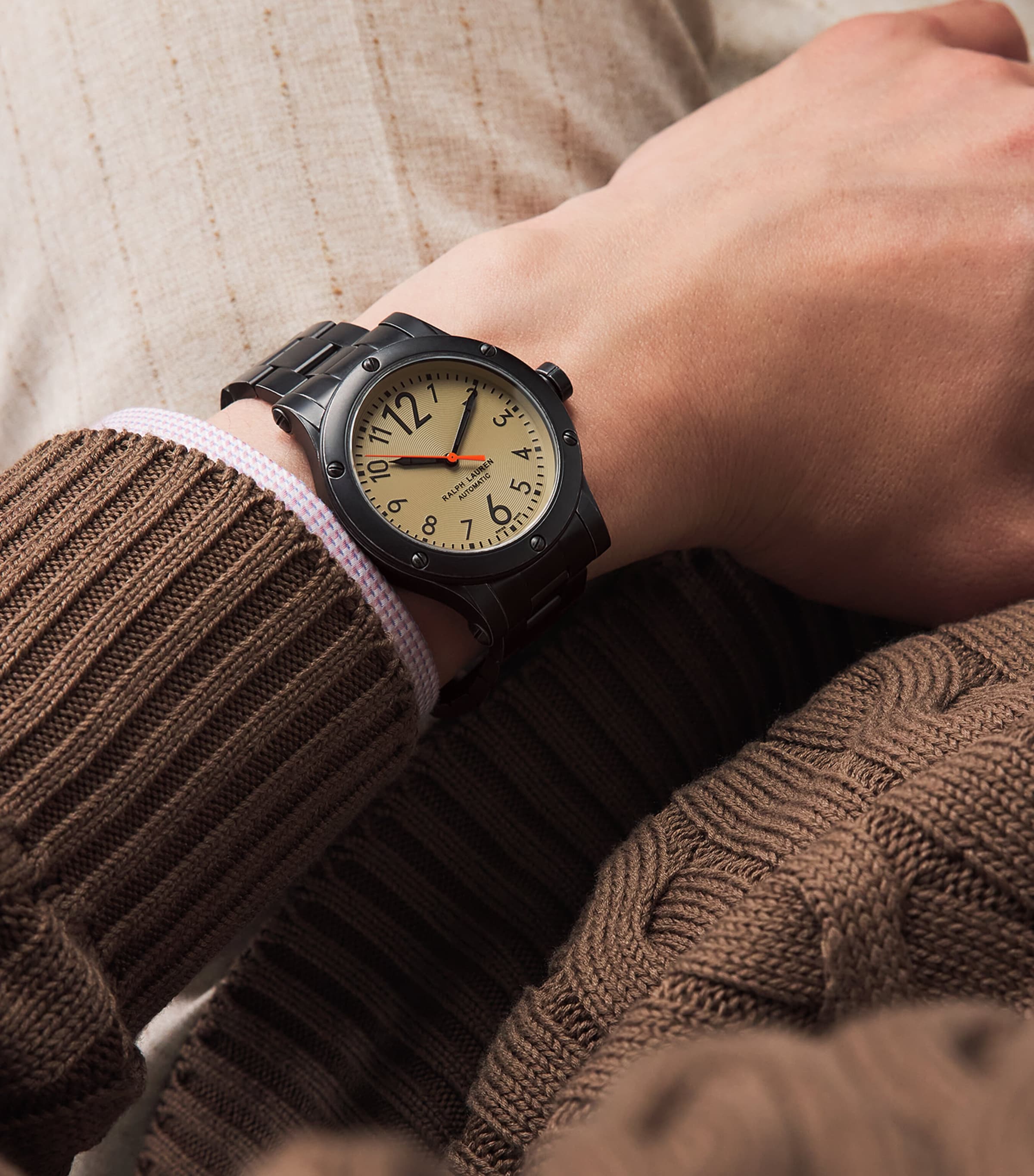 Polo Ralph Lauren Safari Chronometer Watch 42mm Khaki Dial Image 2