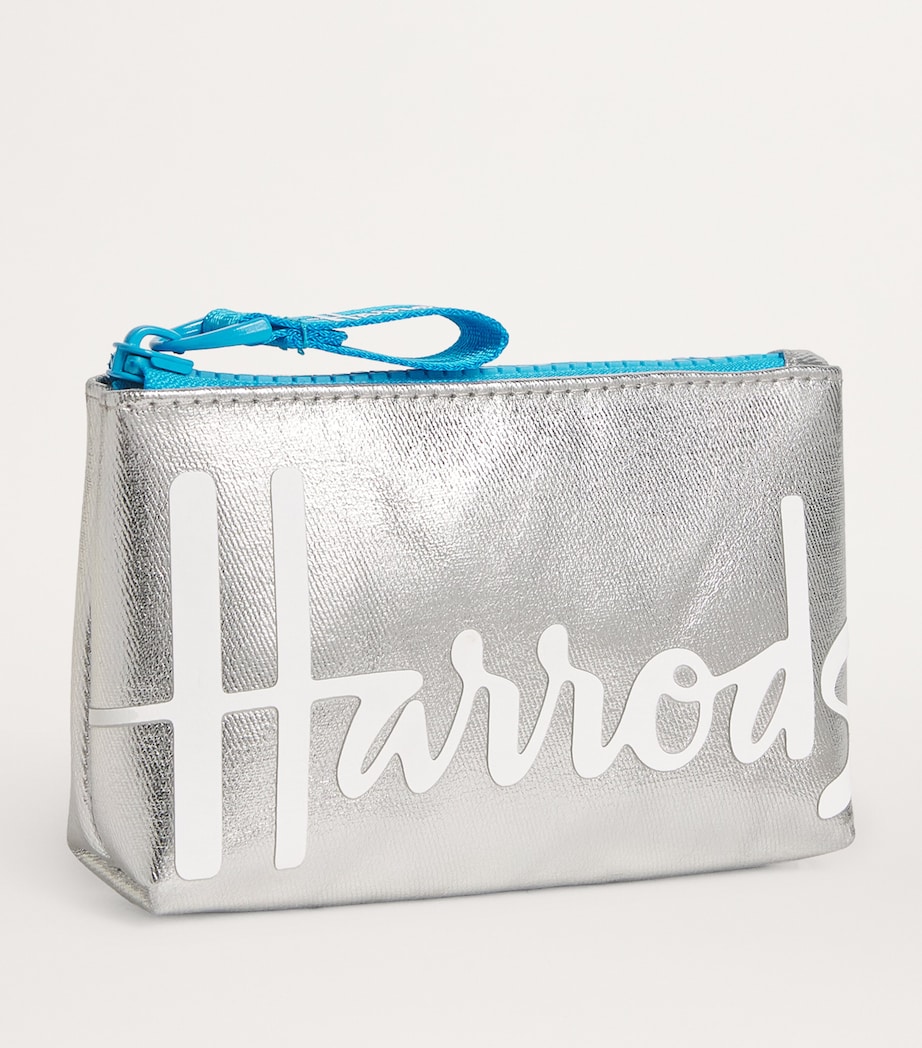 Harrods Metallic Logo Coin Purse Silver Image 2