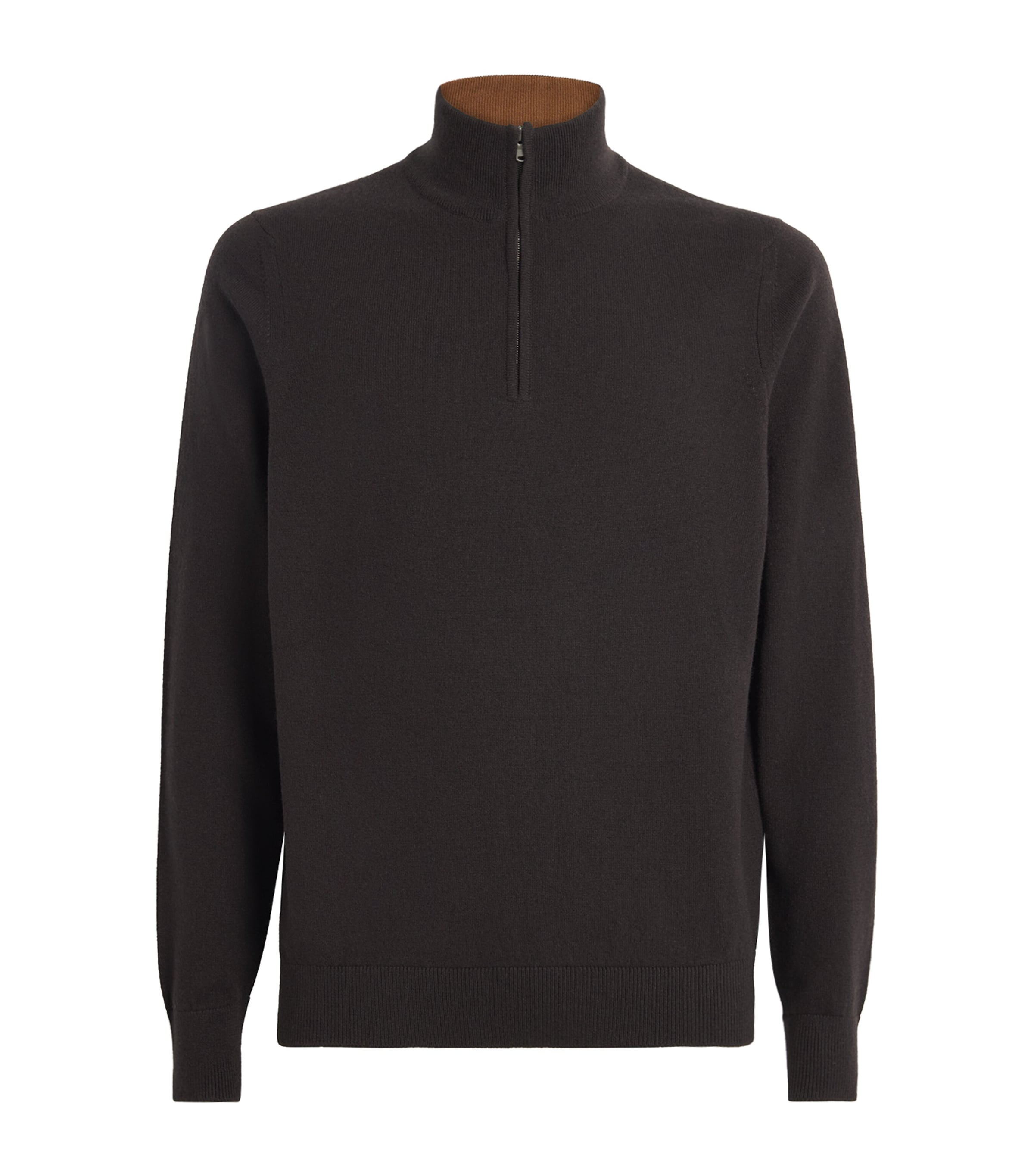 Johnstons Of Elgin Cashmere Quarter-zip Sweatshirt In Animal Print