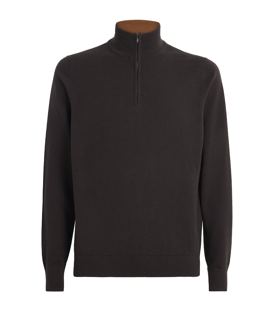 Cashmere Quarter-Zip Sweatshirt Q25381 MLSSS/CAMEL Image 1