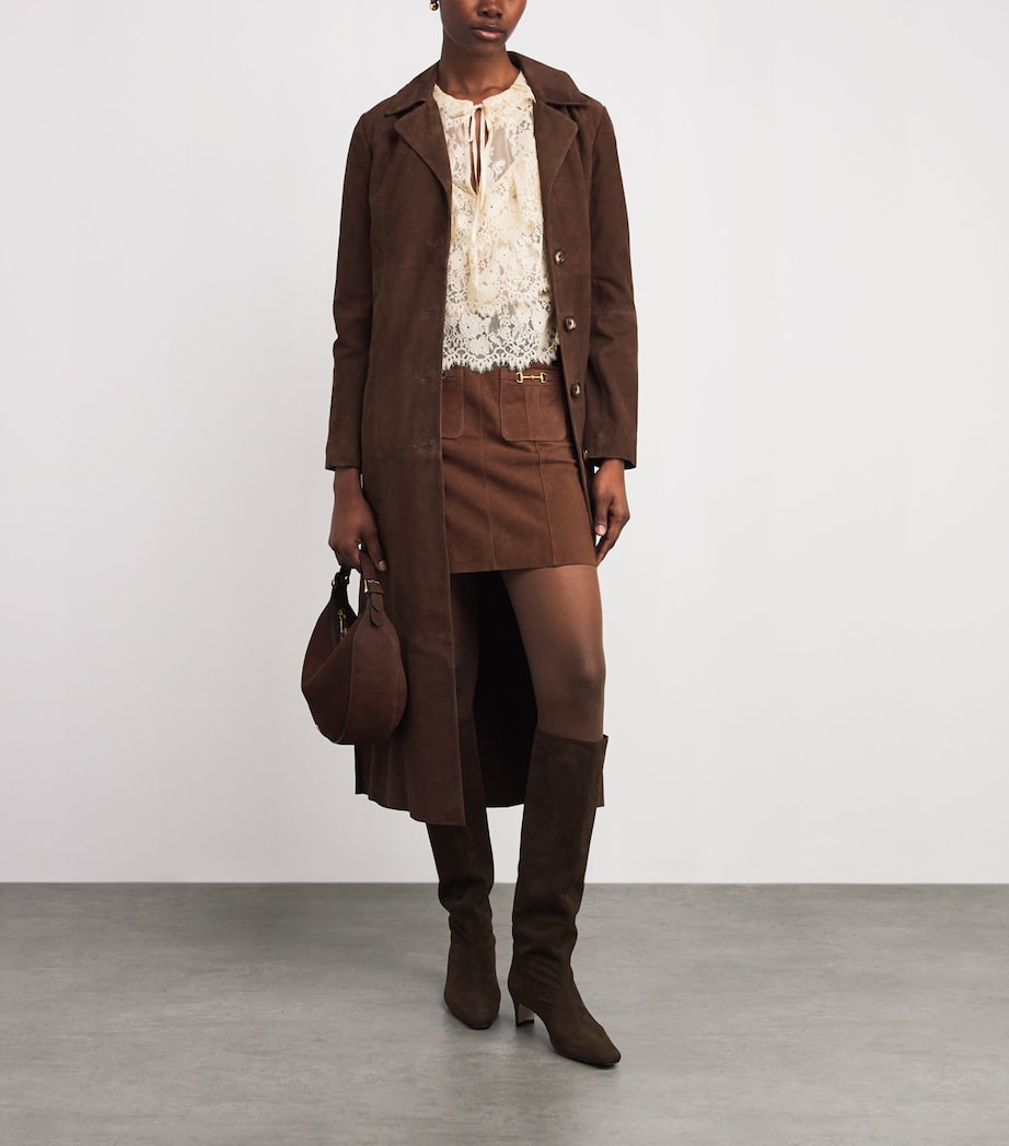 Suede Wiley Mini Skirt BROWN Image 2