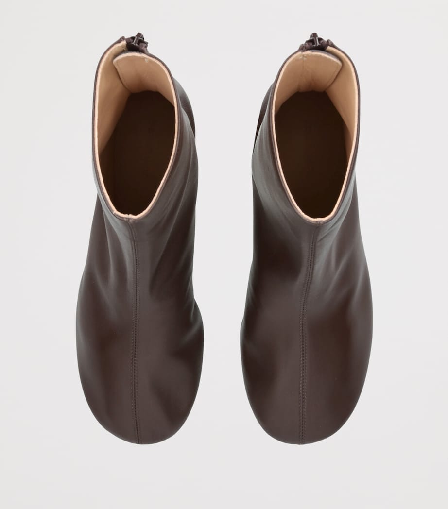 Leather Harlie Ankle Boots 55 BROWN Image 4