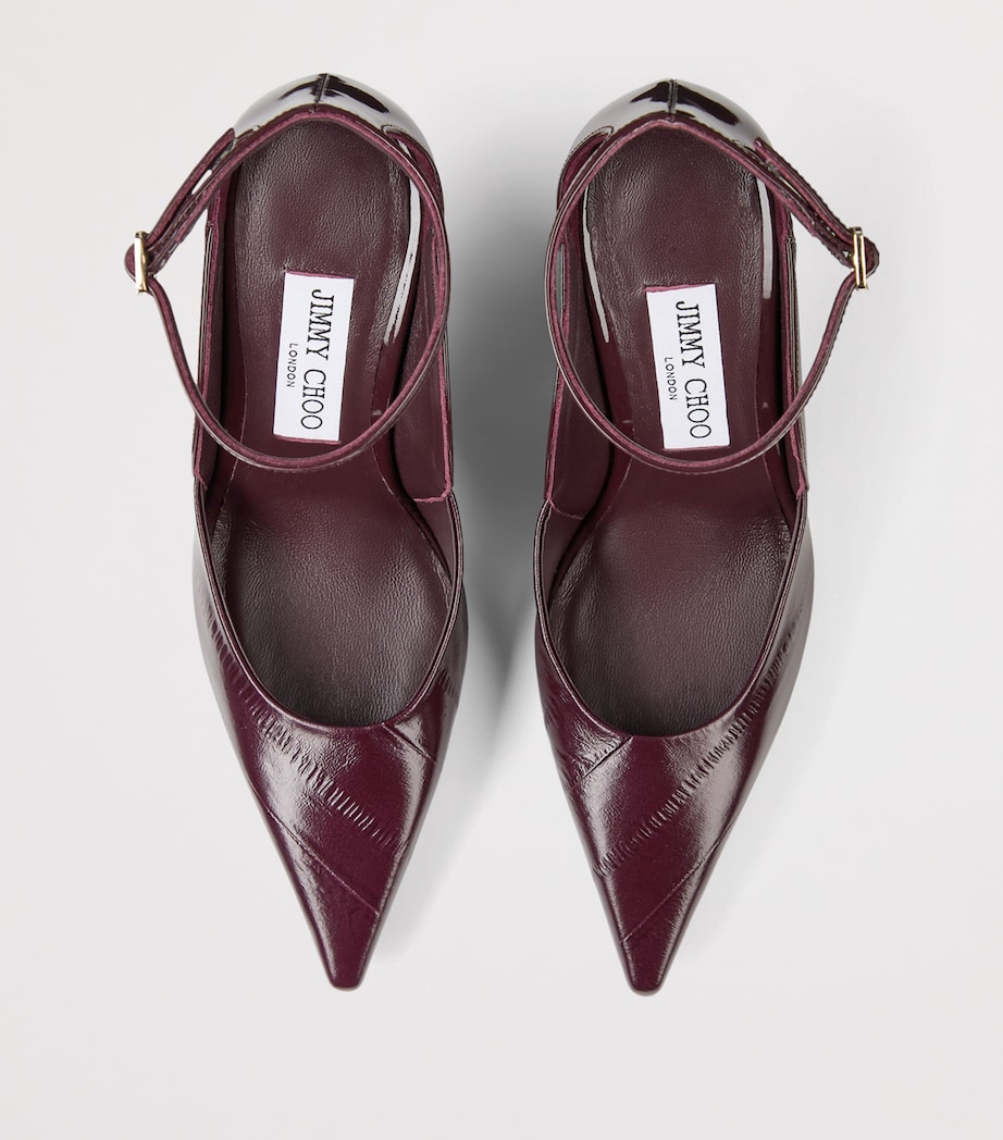 Jimmy Choo Quinci 95 Patent Leather Pumps Deep Merlot Image 4