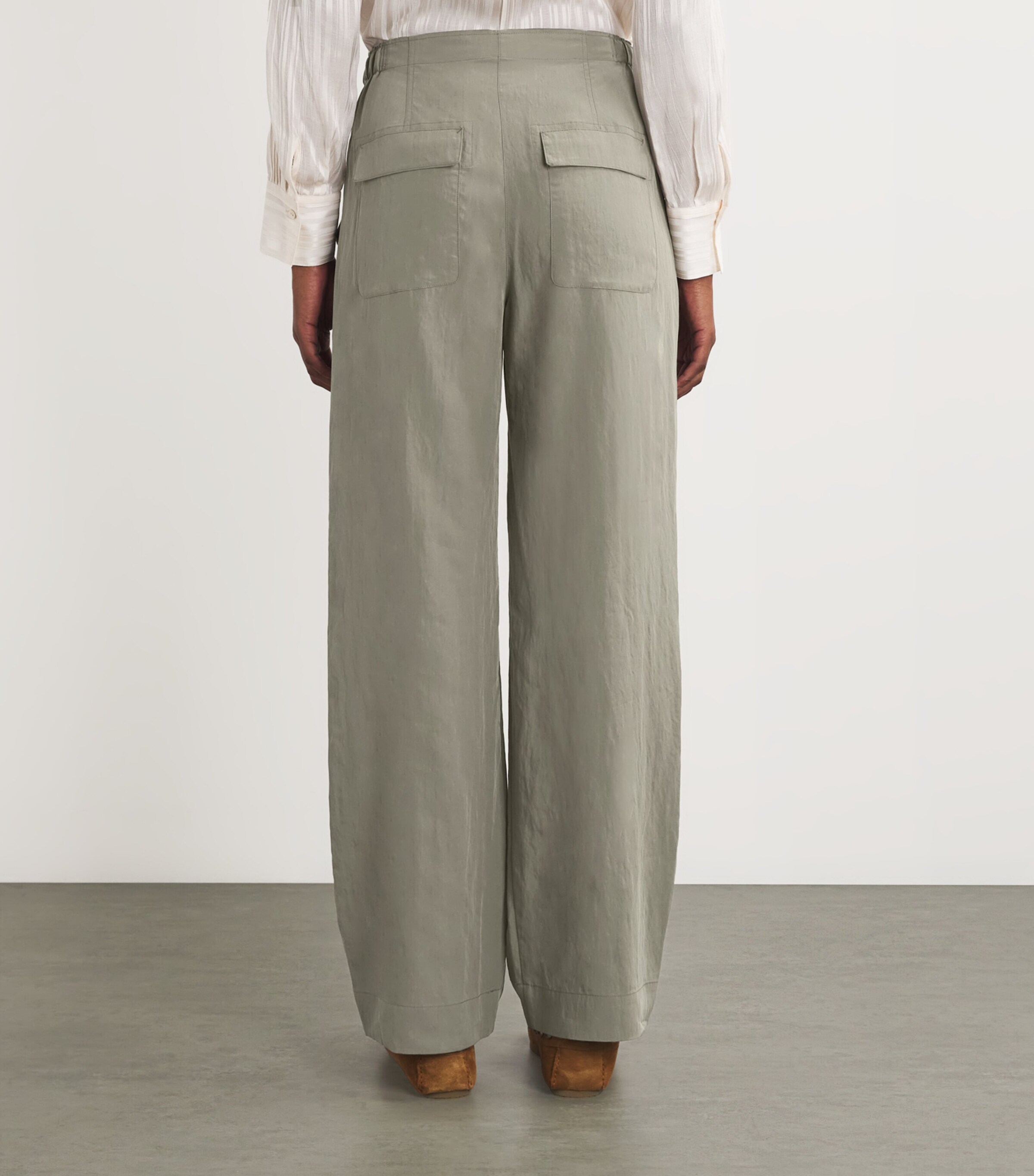 Utility Drawstring Trousers 380SMK SMOKY MOSS Image 4