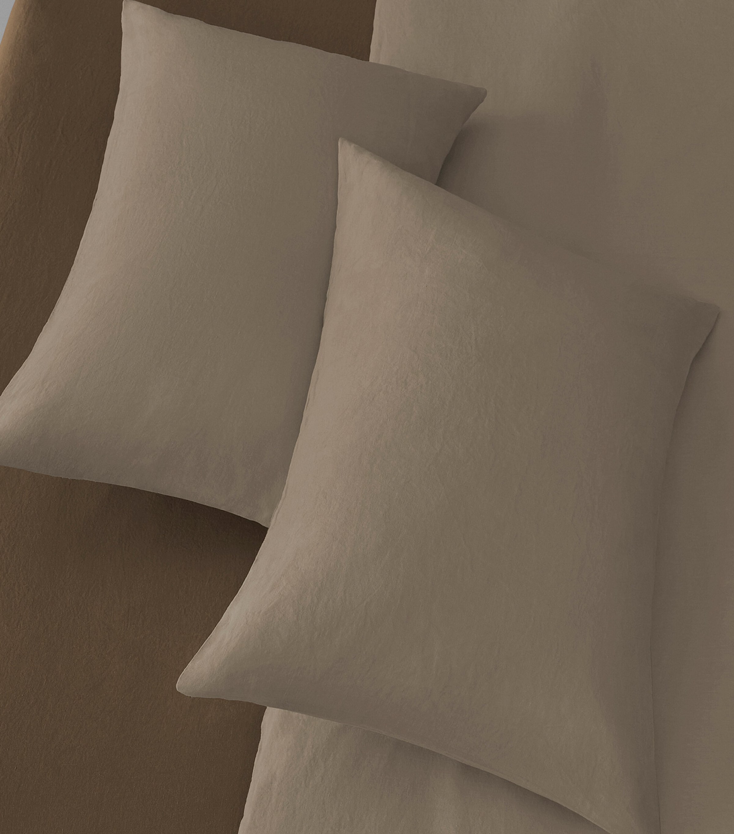 Society Limonta Linen Rem Standard Pillowcase Pair (50cm x 80cm) Malto Image 1