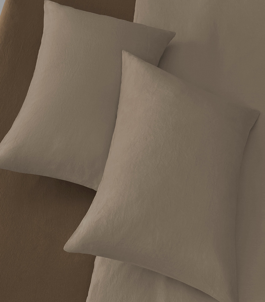 Society Limonta Linen Rem Standard Pillowcase Pair (50cm x 80cm) Malto Image 1