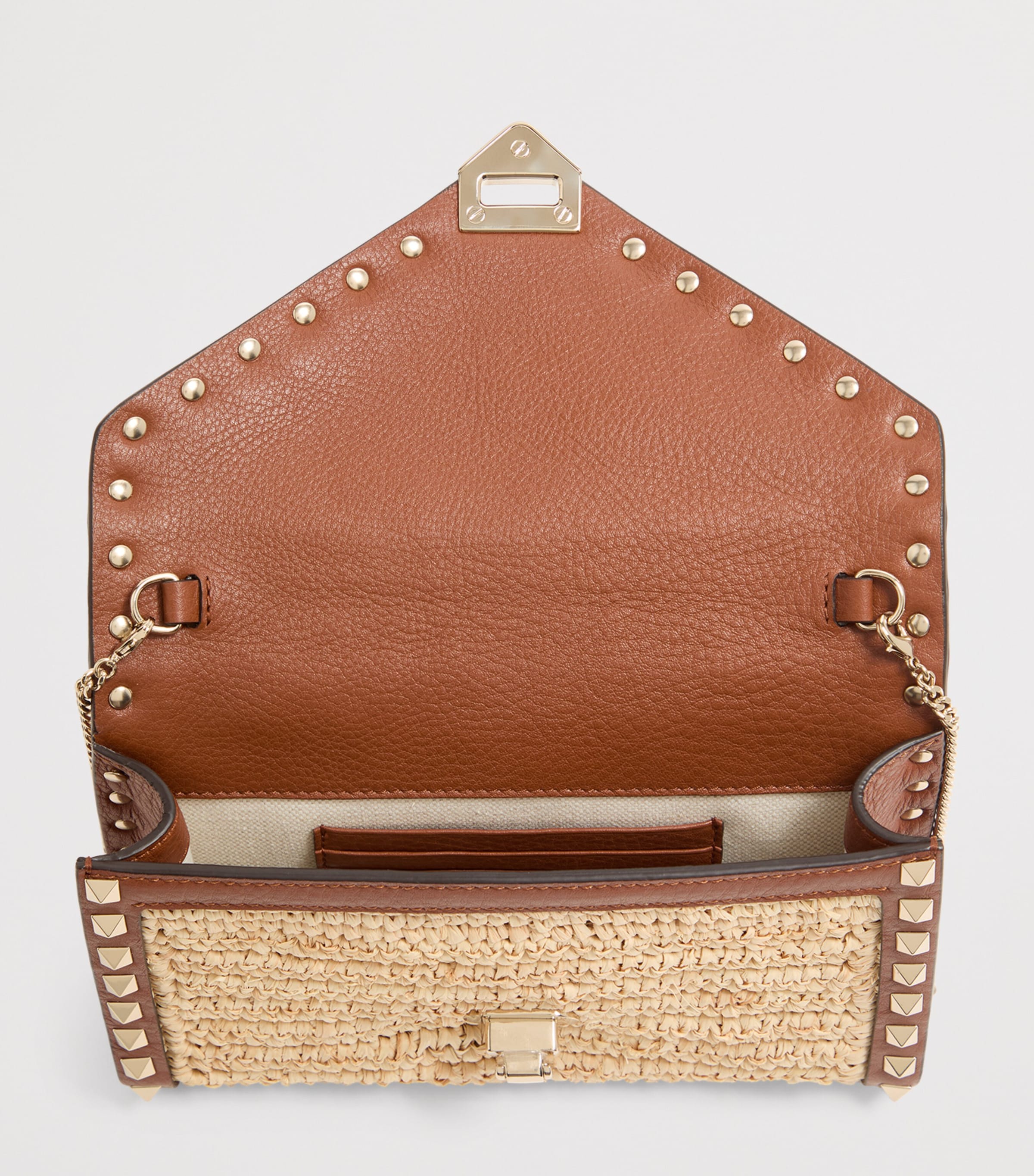 Valentino Garavani Mini Straw Rockstud Cross-Body Bag Image 6