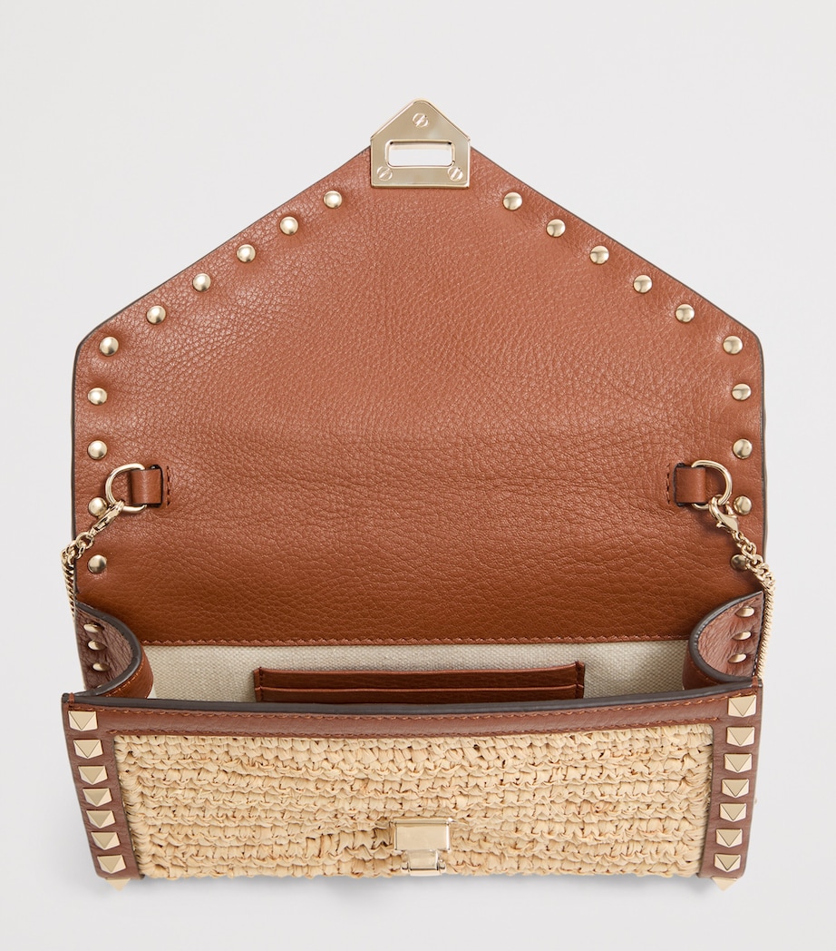 Valentino Garavani Mini Straw Rockstud Cross-Body Bag Image 6