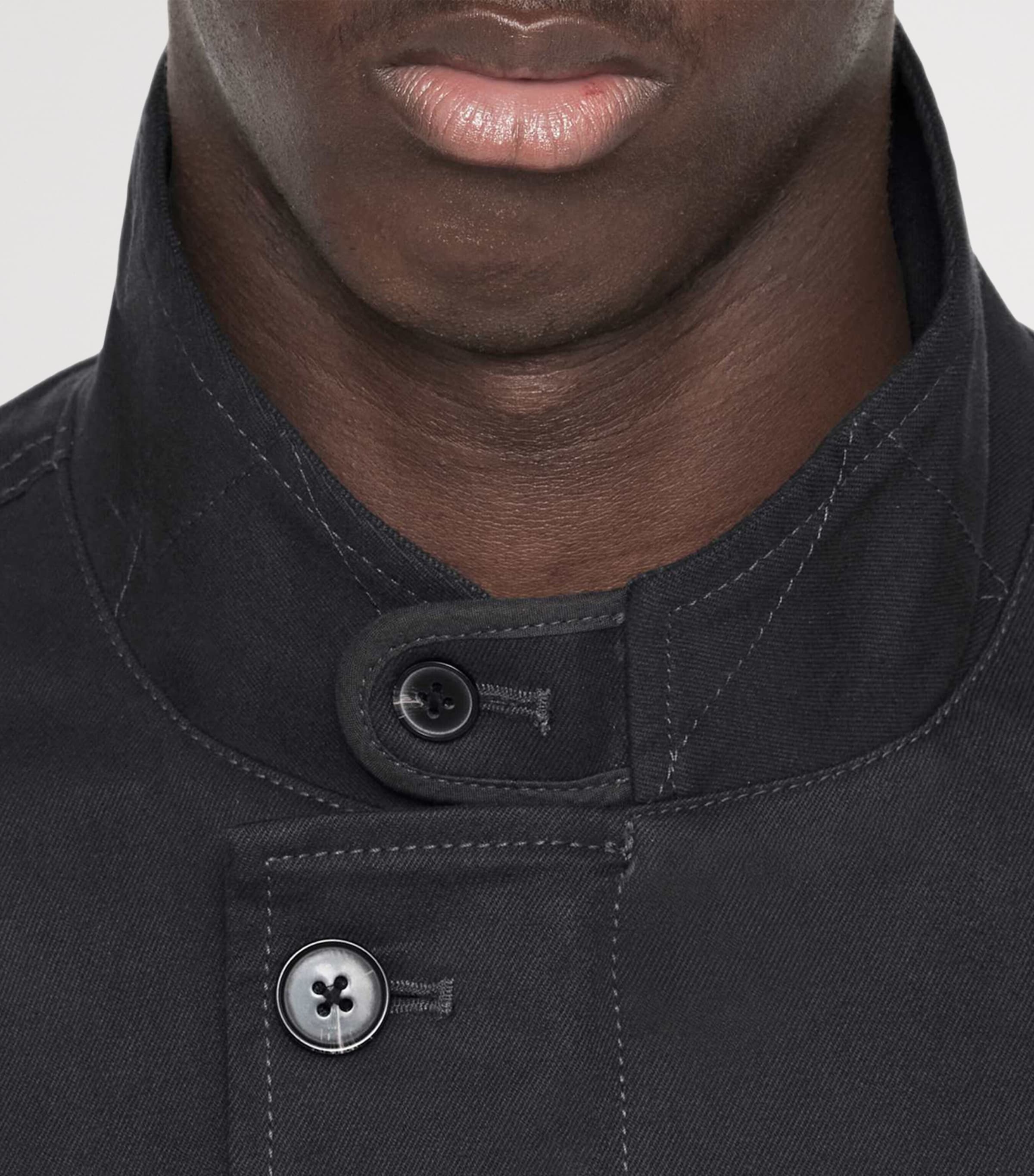 AllSaints Mens Enfield Bomber Jacket Washed Black Image 5
