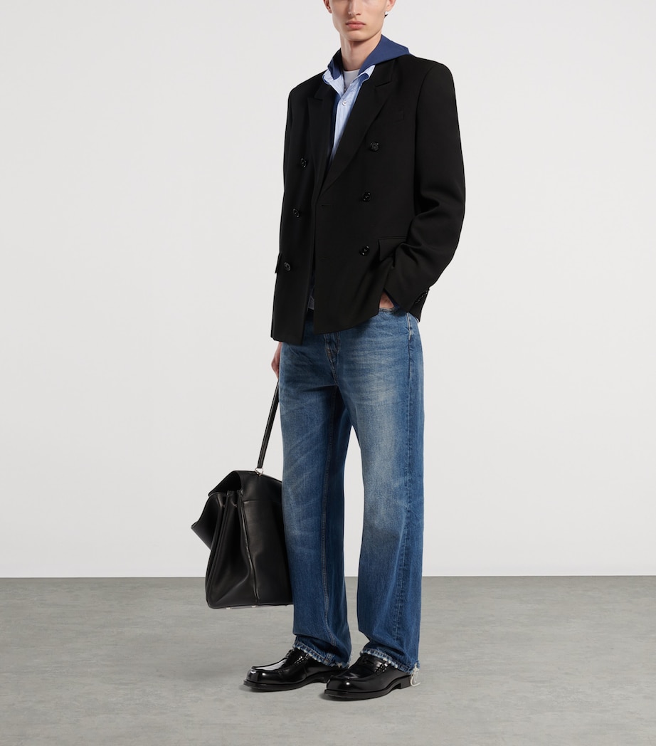 Balenciaga Mens Wool Double-Breasted Jacket Image 2