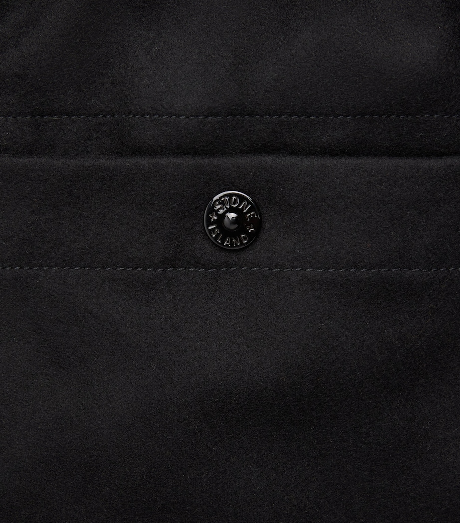 Stone Island Mens GHOST PIECE Wool-Blend Cuffed Trousers Image 6