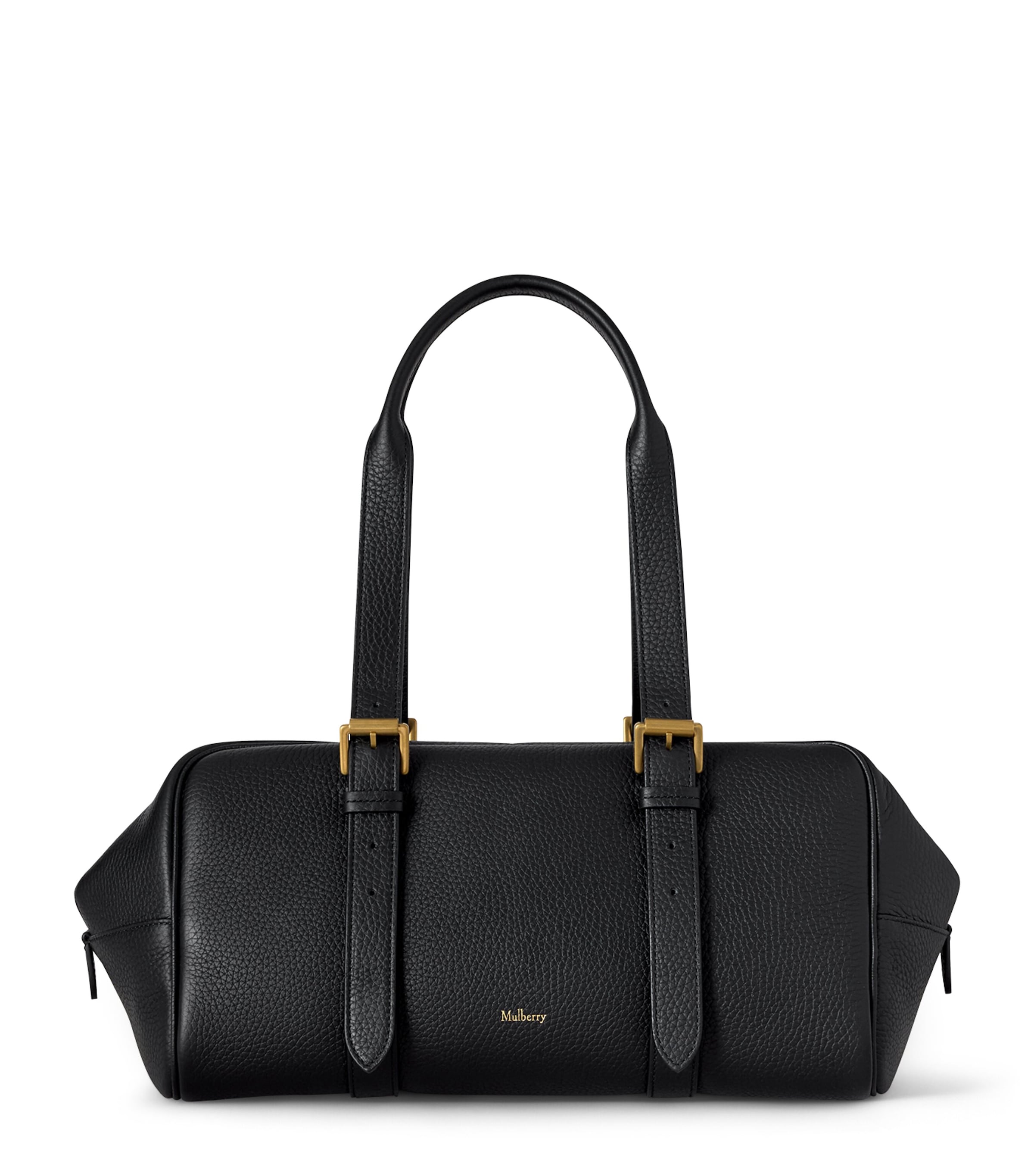 Mulberry Womens Leather Boston Shoulder Bag Black Image 1