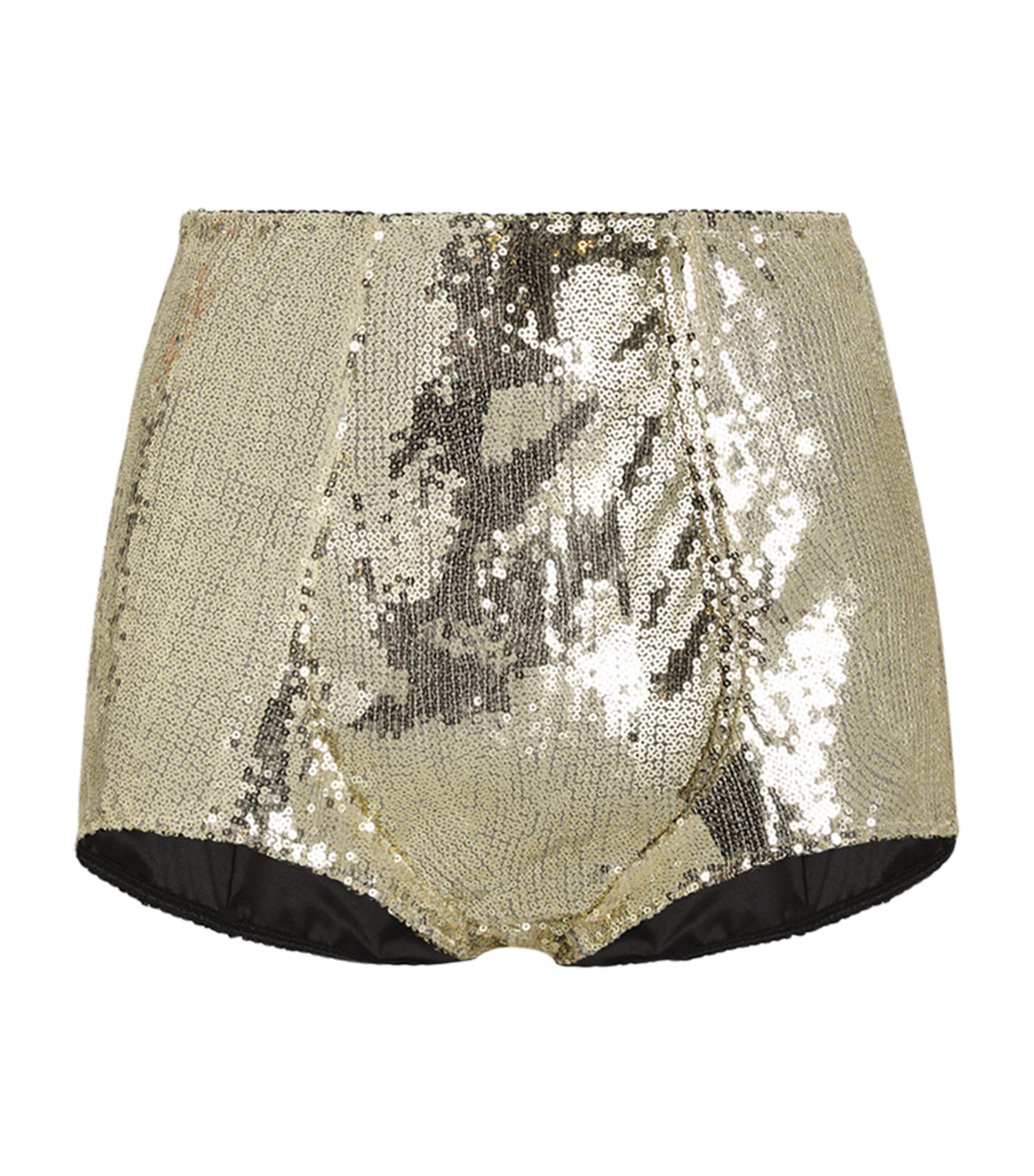 Dolce & Gabbana Sequinned Micro Shorts