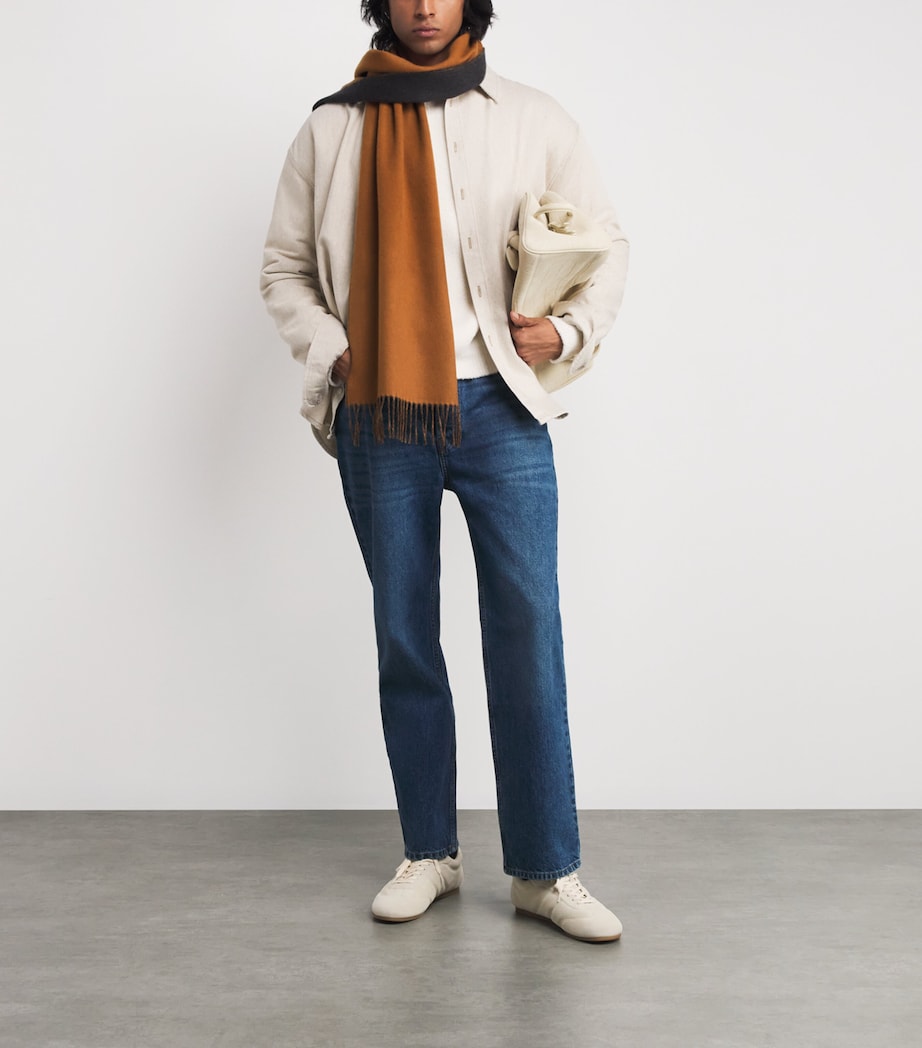 Cashmere Reversible Two-Tone Scarf RU7649 VICUNA/CHRCL Image 3