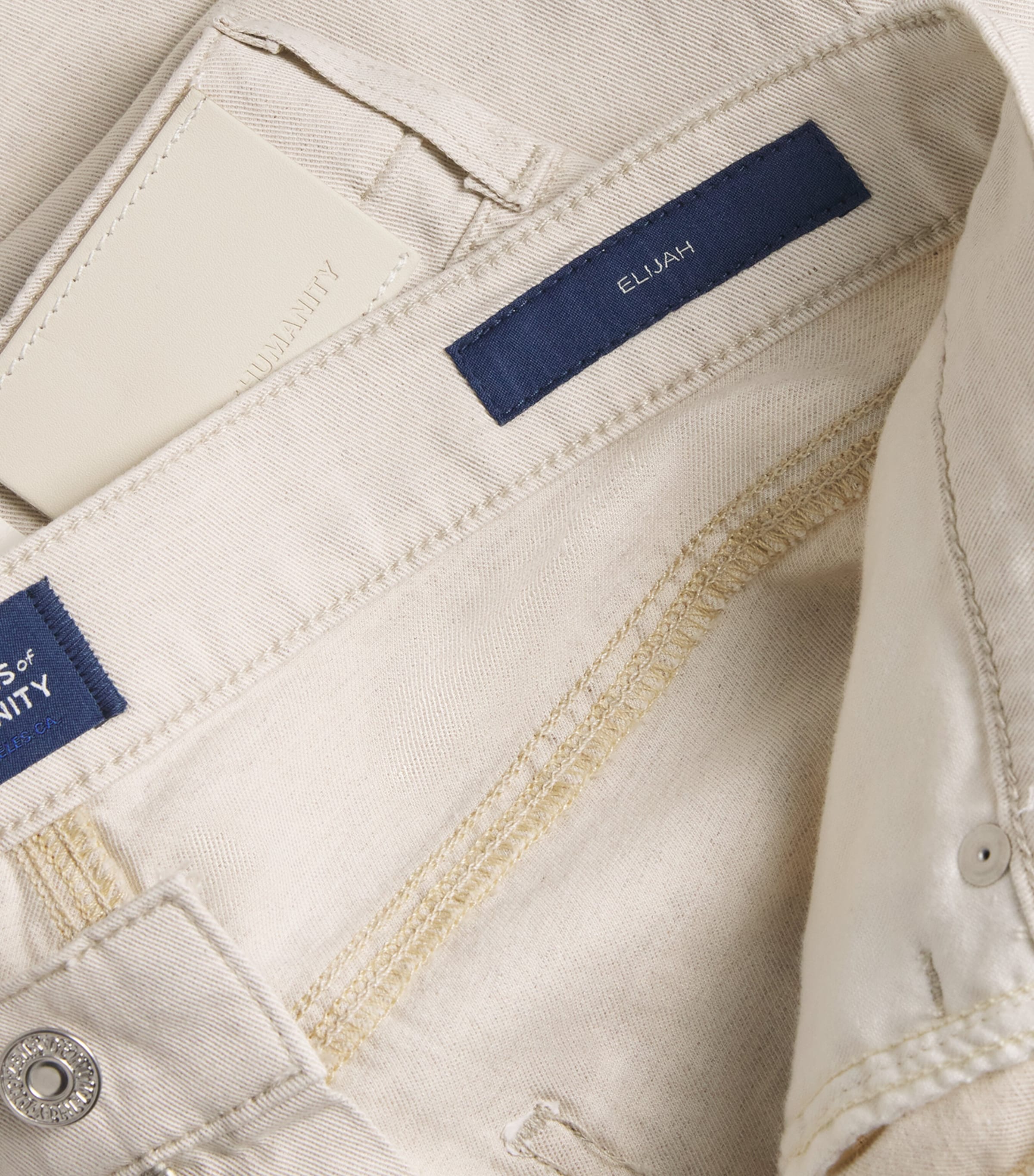 Citizens of Humanity Mens Cotton-Linen Elijah Straight Jeans Natural Image 5