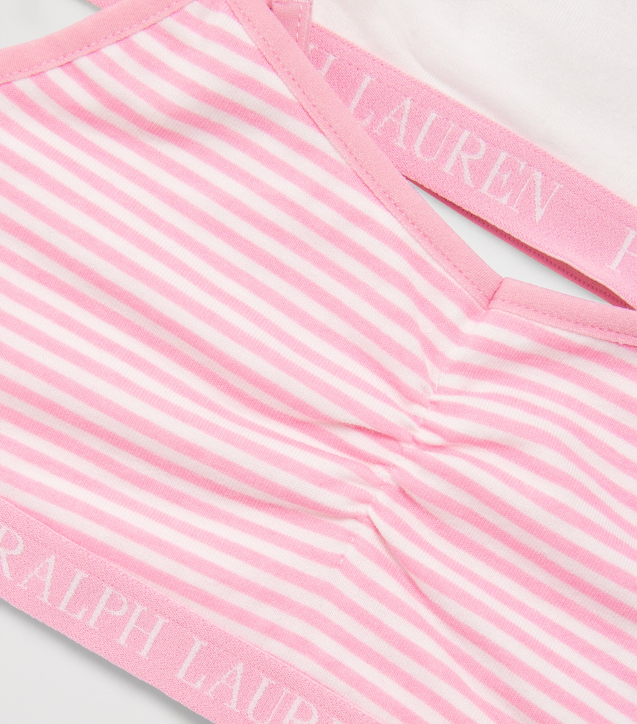 Ralph Lauren Kids Stretch-Cotton Bralette - Pack of 2 (7-14 Years) Adg Carmel Pink Image 3
