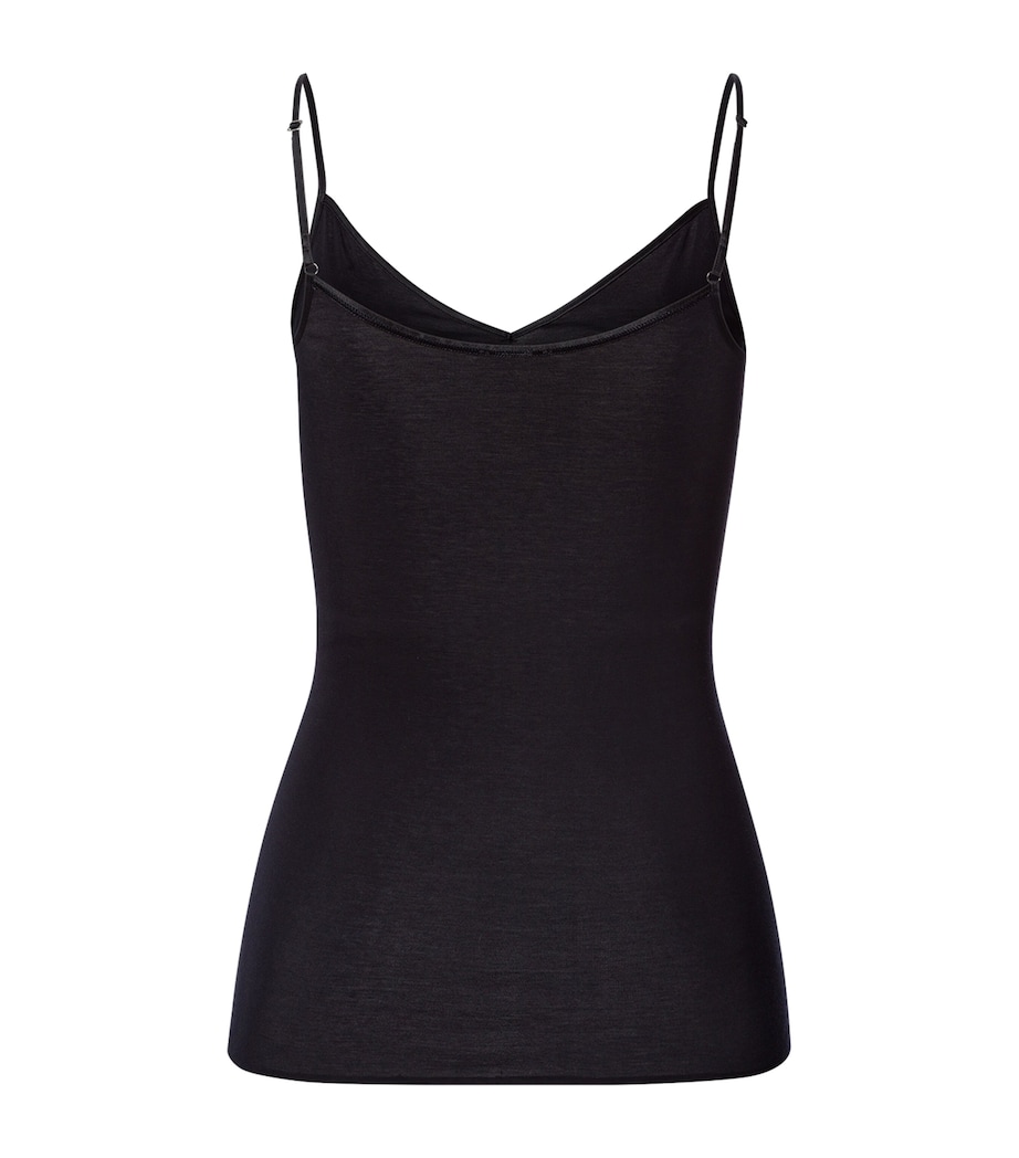 Embellished Cotton Seamless Camisole BLACK Image 2