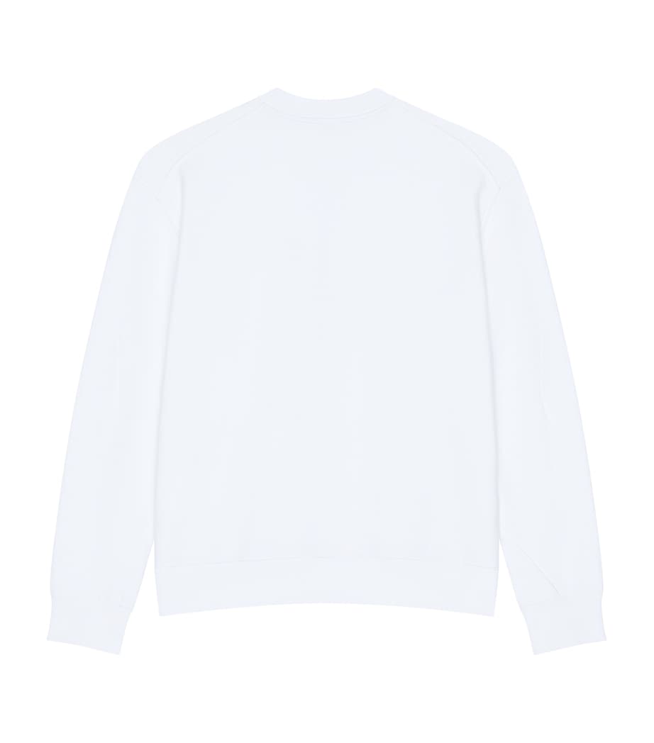Cotton Logo Sweatshirt WHITE Image 3