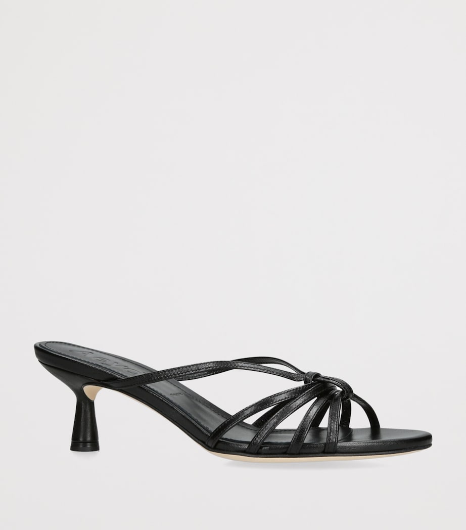 Leather Abby Heeled Sandals 55 BLACK Image 3