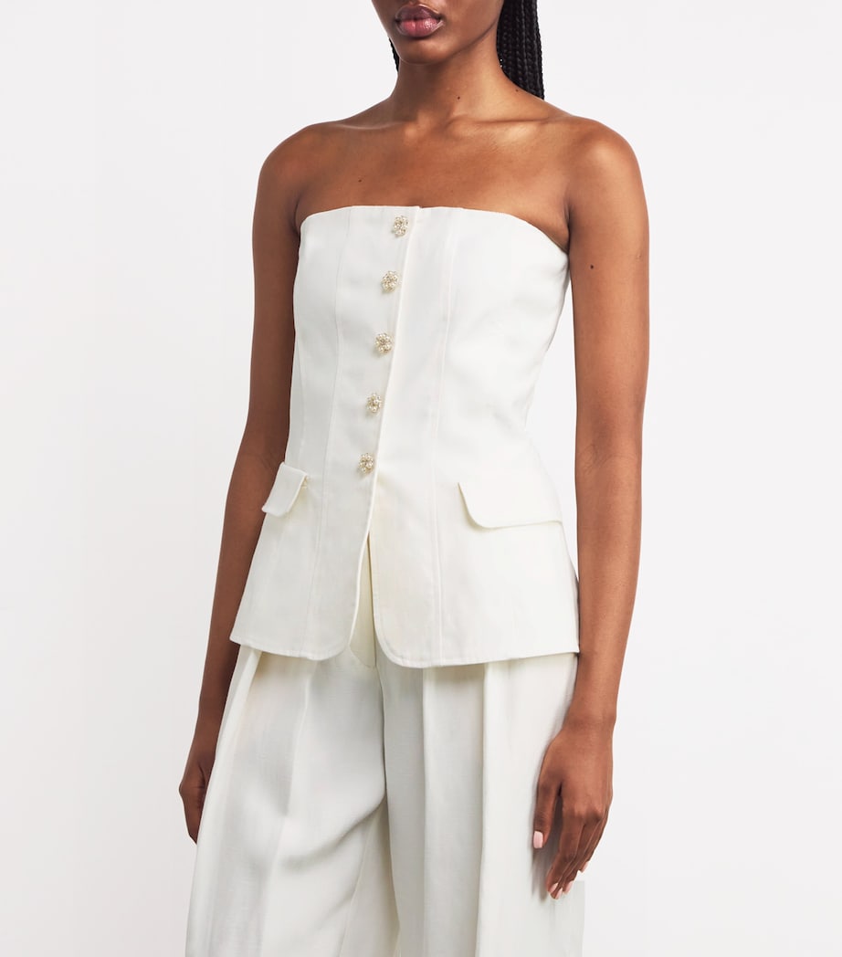 Off-The-Shoulder Bustier Top ECRU Image 3