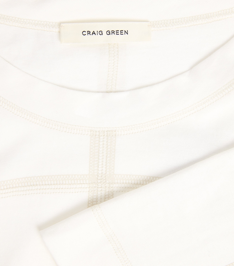 Craig Green Mens Cotton Pattern T-Shirt White/ Calico Image 6