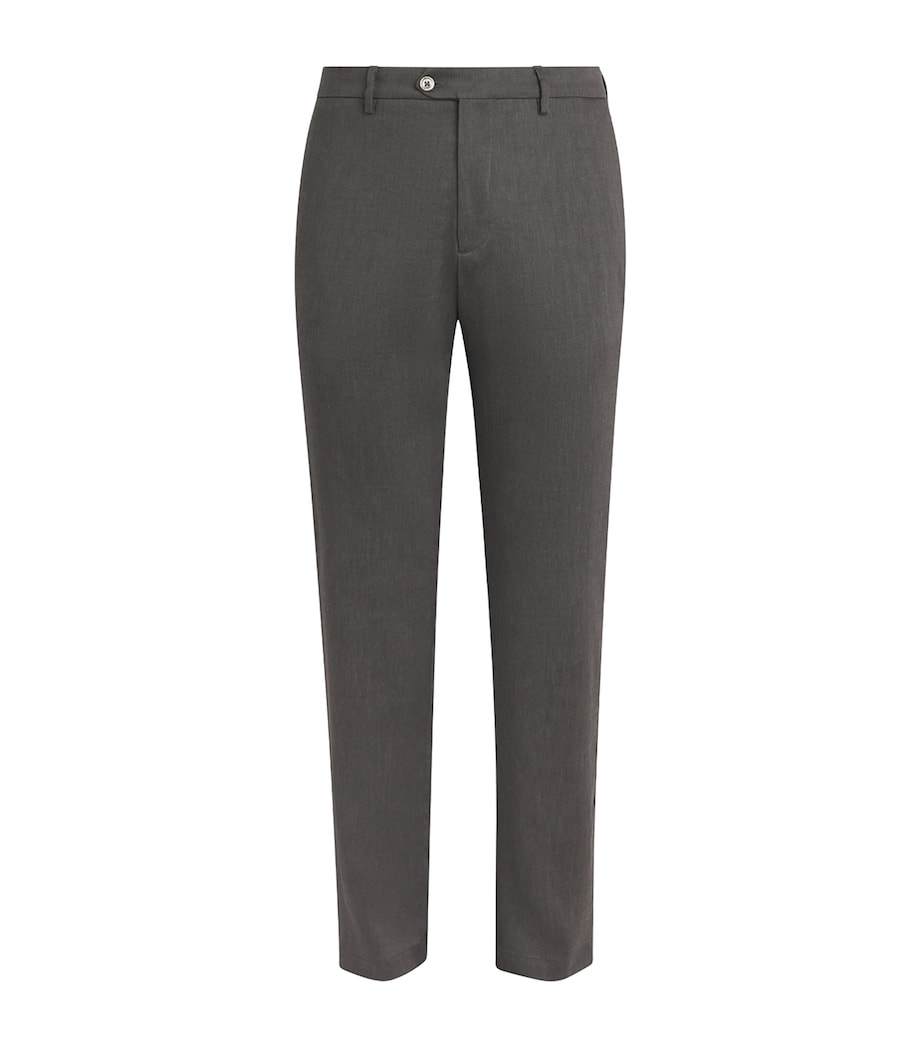 Marco Pescarolo Mens Linen-Wool-Mohair Trousers Olive Image 1