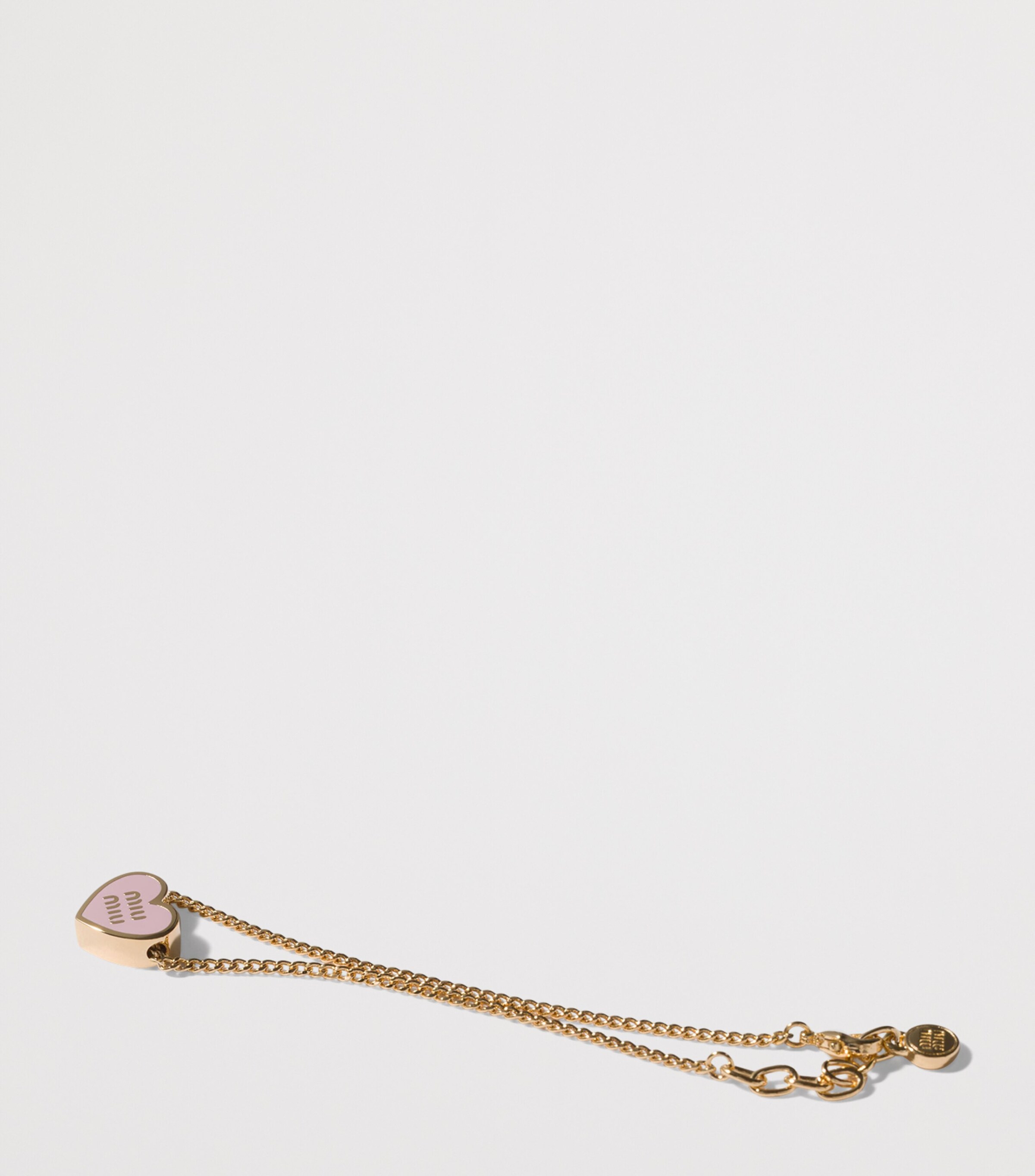 Miu Miu Enamel Heart Logo Bracelet Gold/silver Image 2
