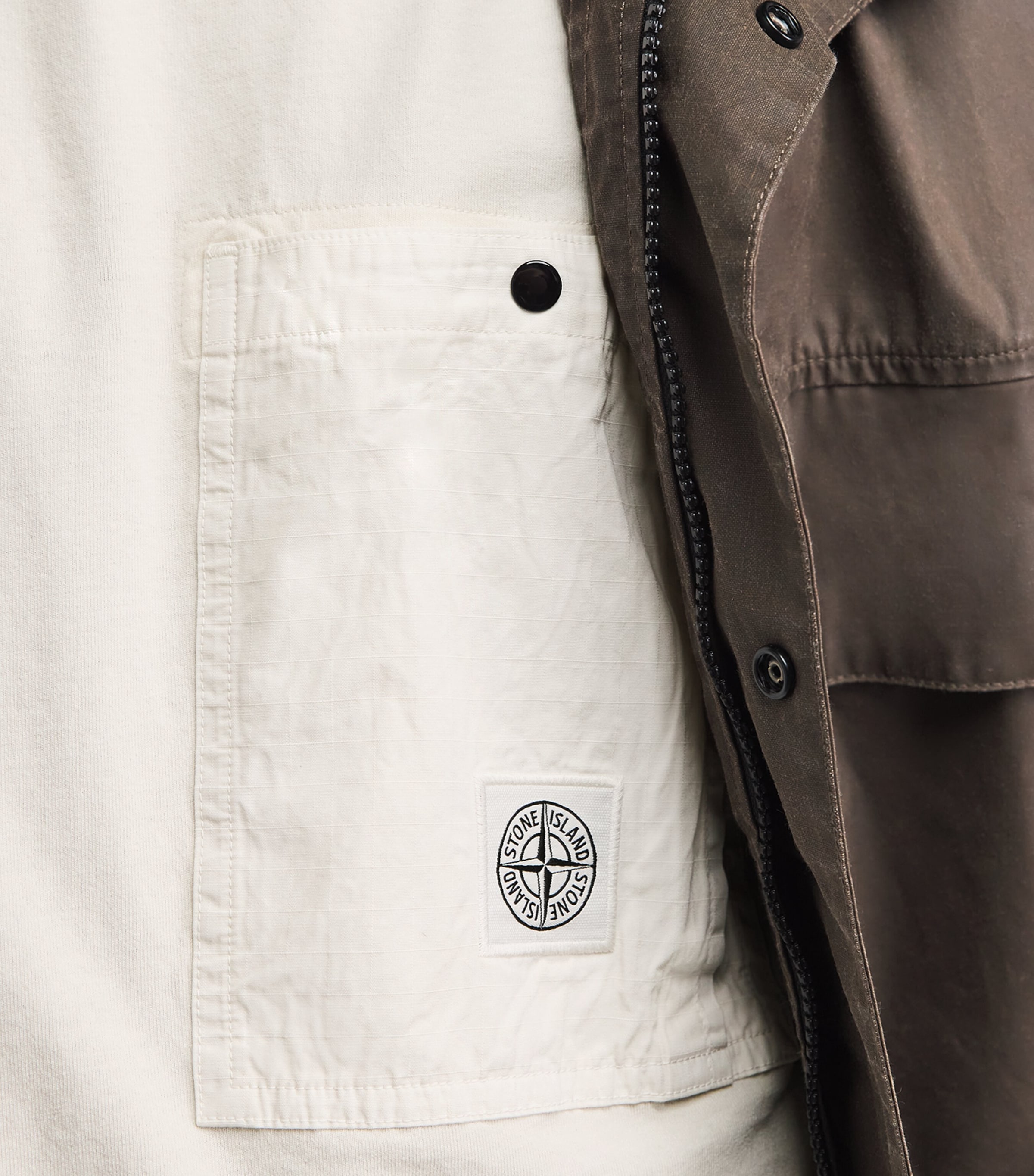 Stone Island Mens Cotton Logo-Pocket T-Shirt Image 3