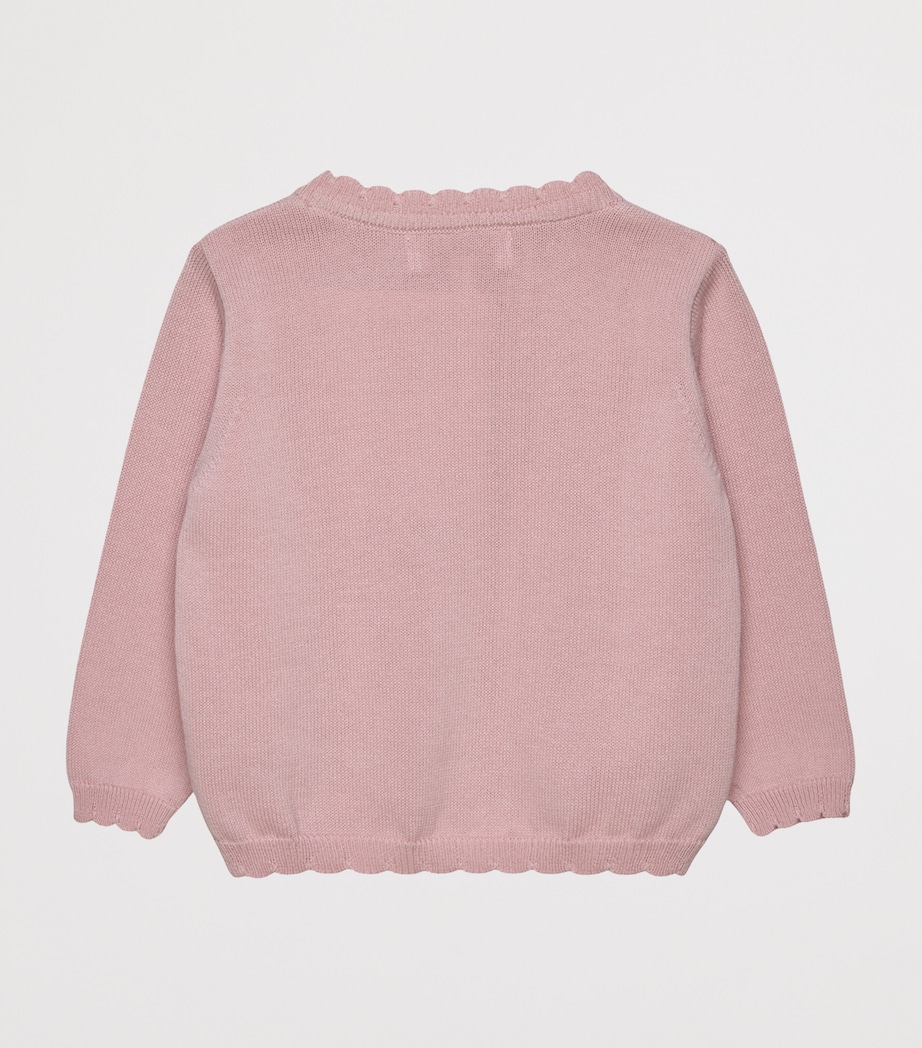 Cotton Duck and Bunny Cardigan (3-24 Months) PINK Image 2