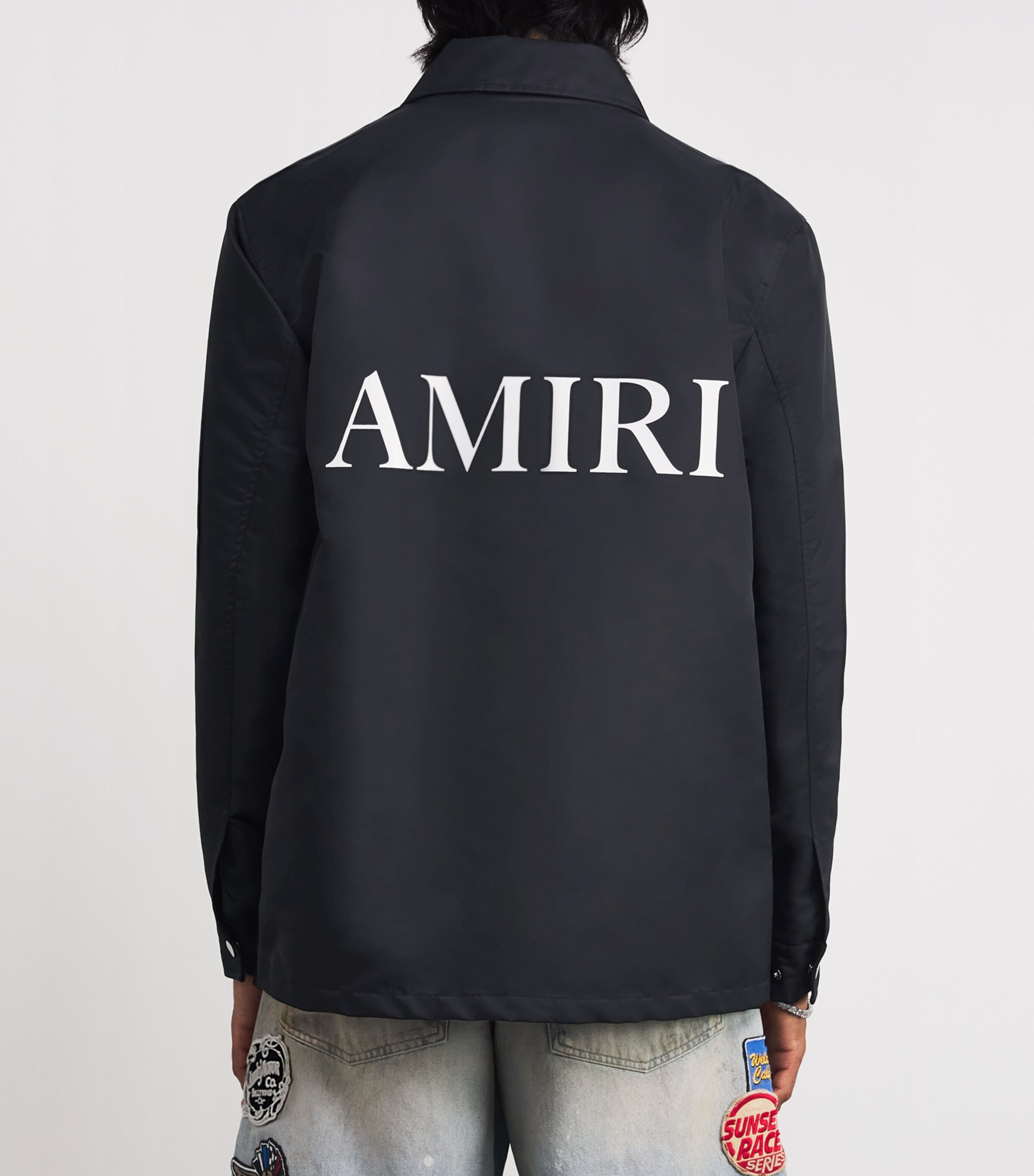 AMIRI Black Logo Coach Jacket | Harrods US