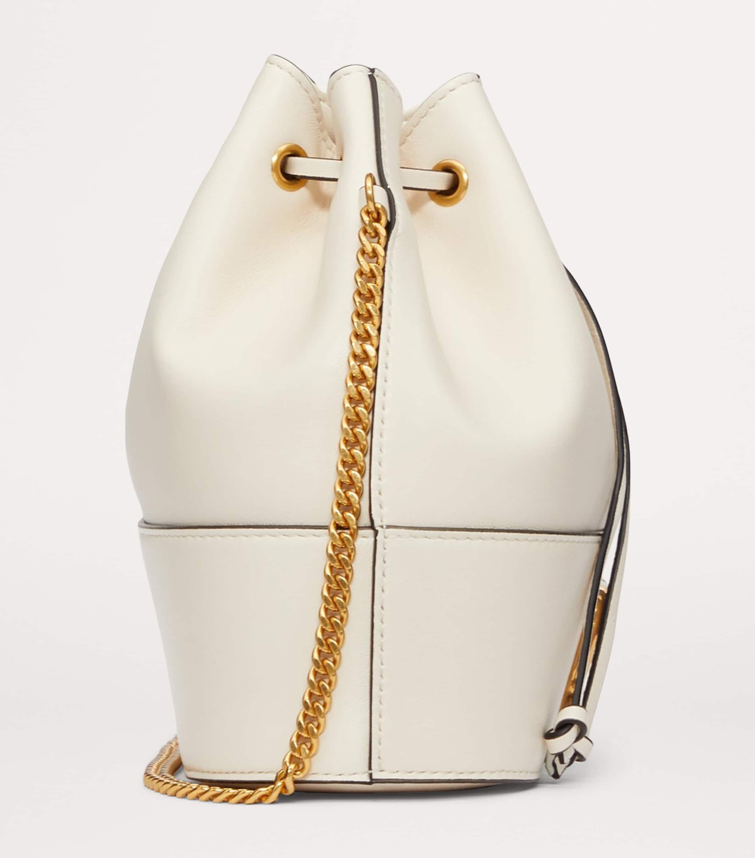 Leather VLogo Bucket Bag I16 Image 4