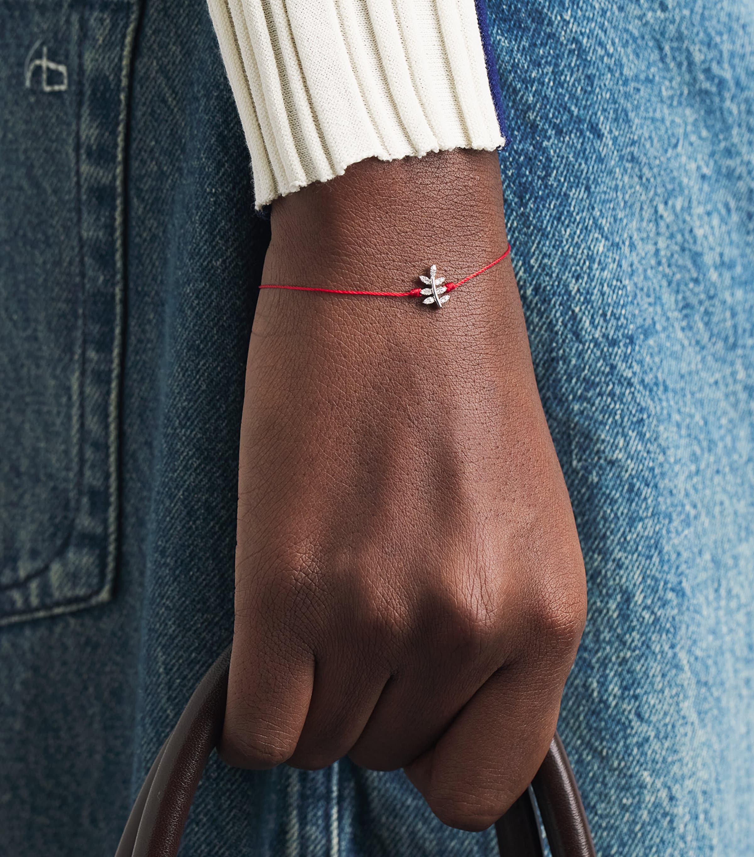 Redline White Gold and Diamond Bagatelle Bracelet Red Image 2