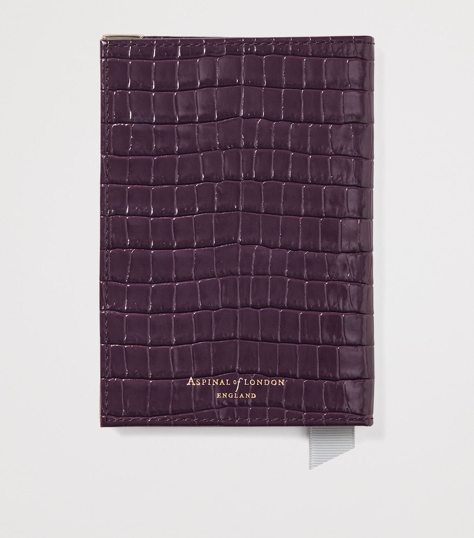 Leather Croc-Embossed Passport Cover FIG Image 2