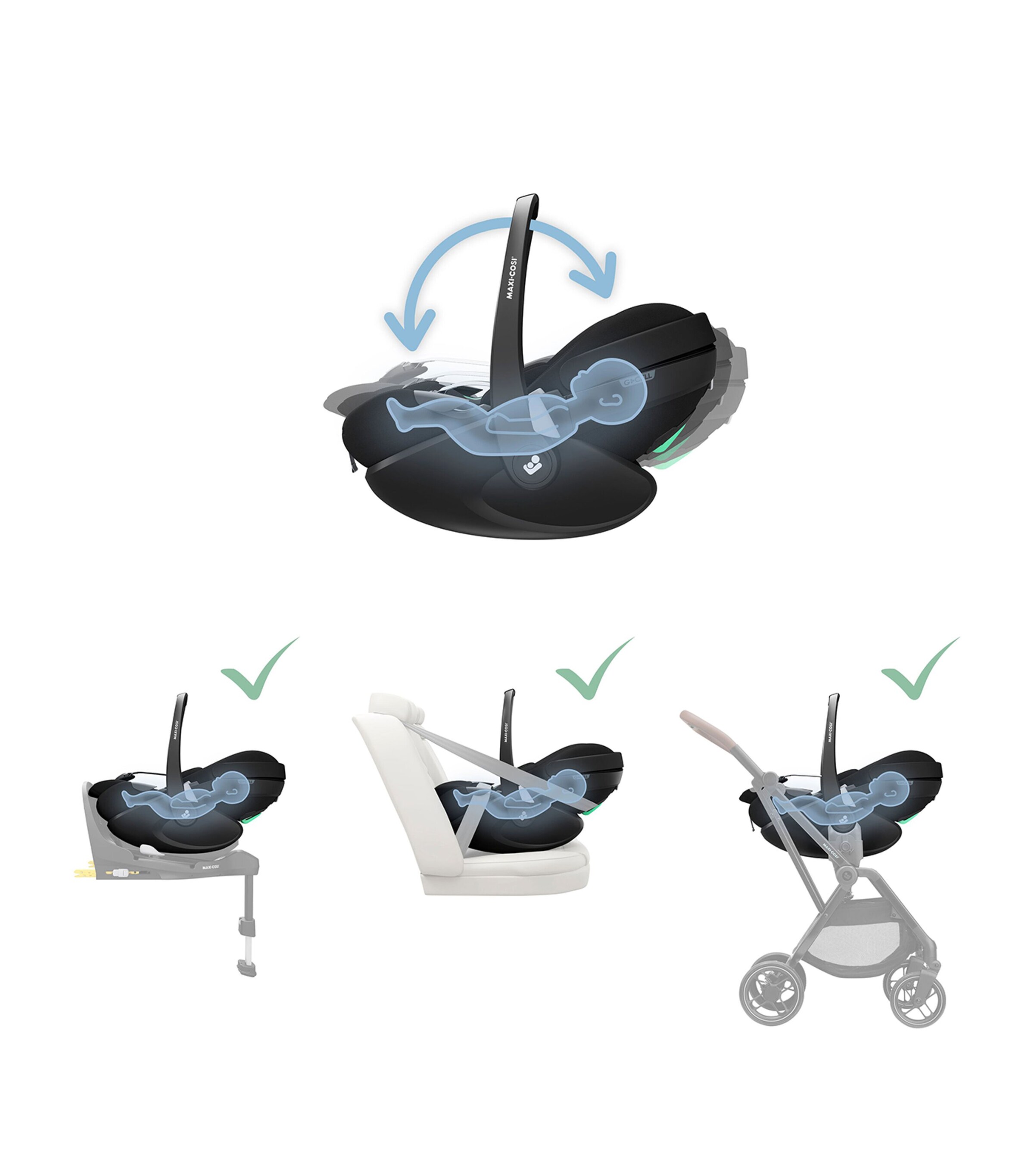 Pebble 360 Pro2 Car Seat BLACK Image 10