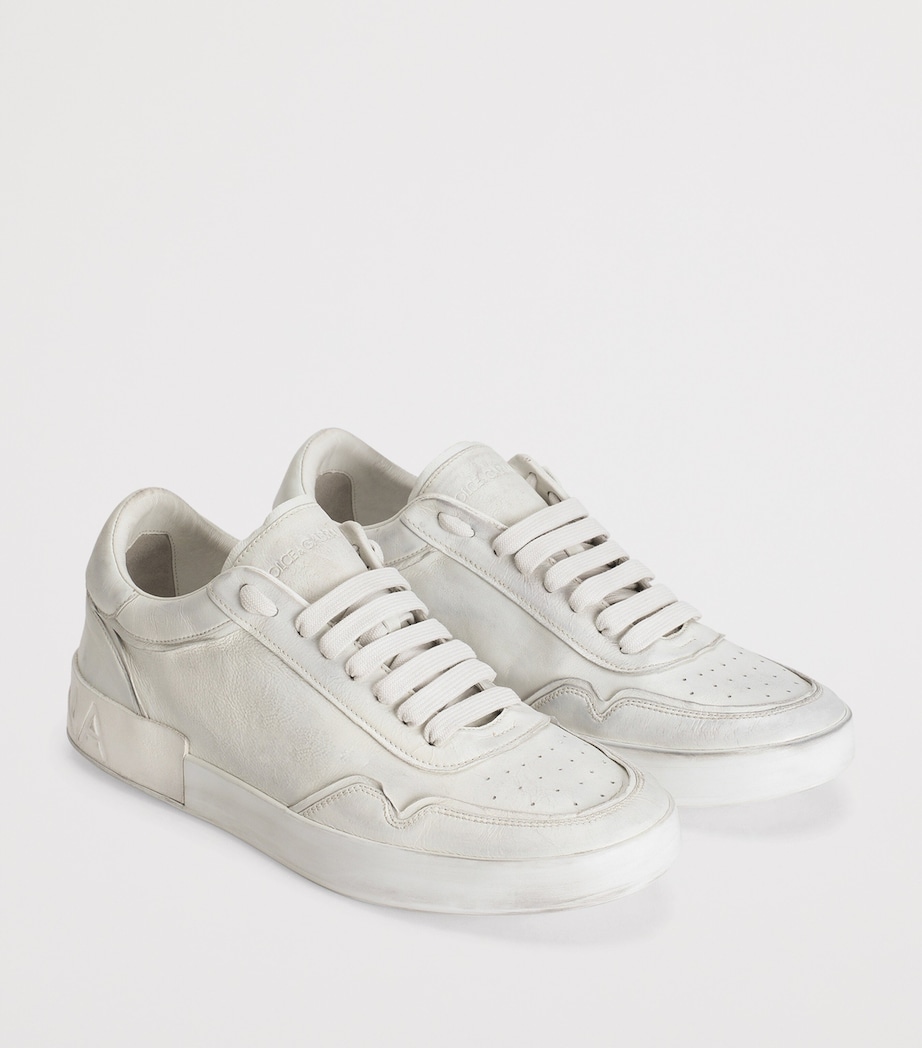 Leather Portofino Sneakers 80001 WHITE Image 2