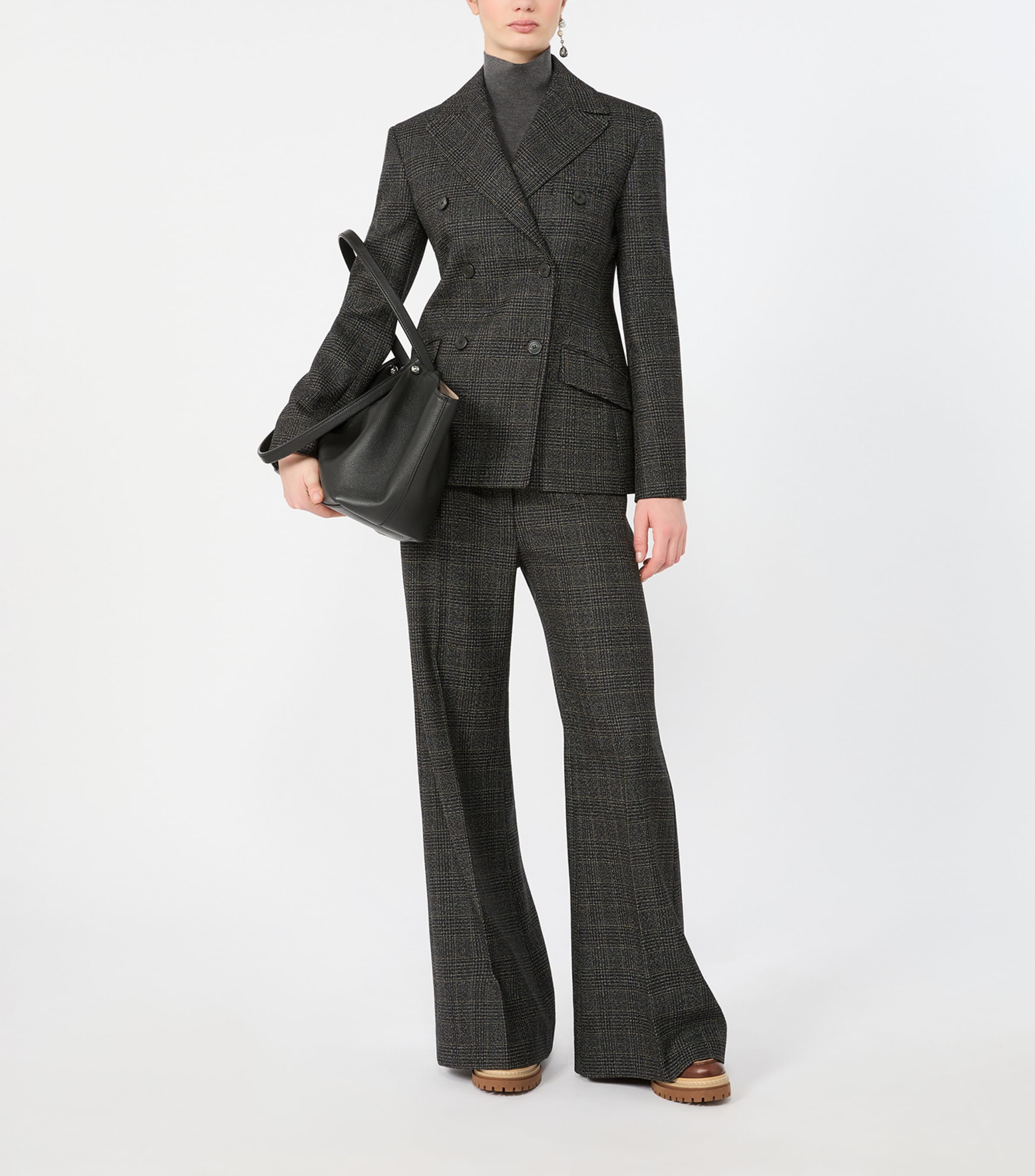 Weekend Max Mara Womens Virgin Wool Blazer Dark Grey Image 2