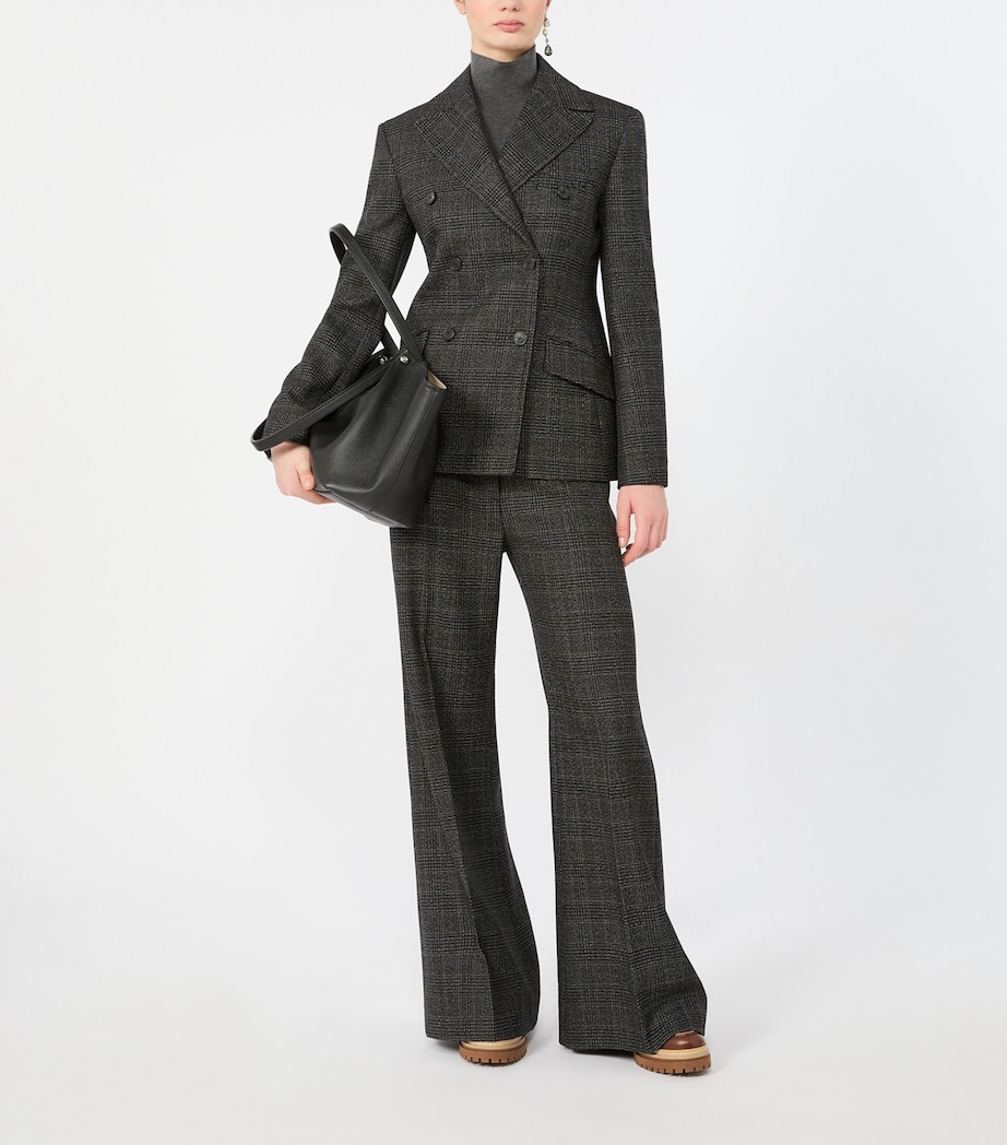 Weekend Max Mara Womens Virgin Wool Blazer Dark Grey Image 2
