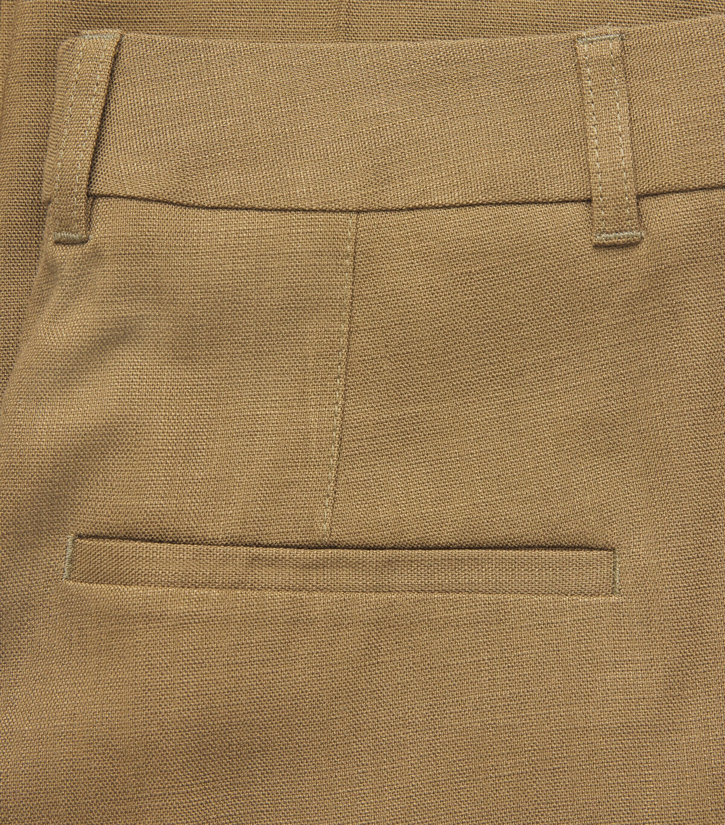 ME+EM Womens Slim Cropped Tailored Trousers Olive Green Image 6
