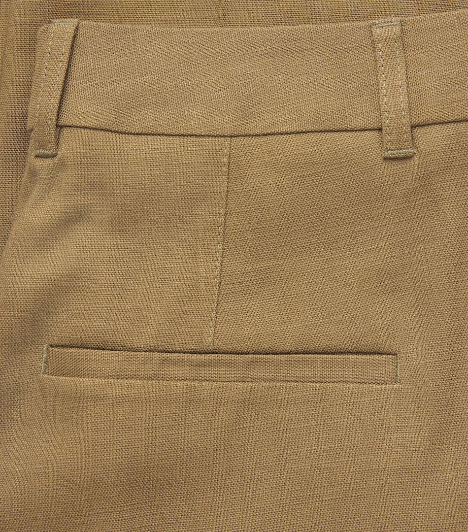 ME+EM Womens Slim Cropped Tailored Trousers Olive Green Image 6