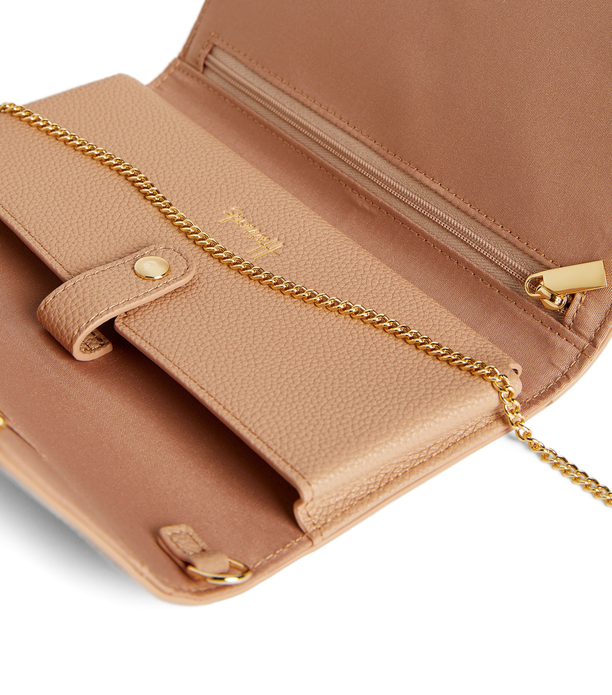 Harrods Croc-Embossed Oxford Chain Wallet Neutral Image 4
