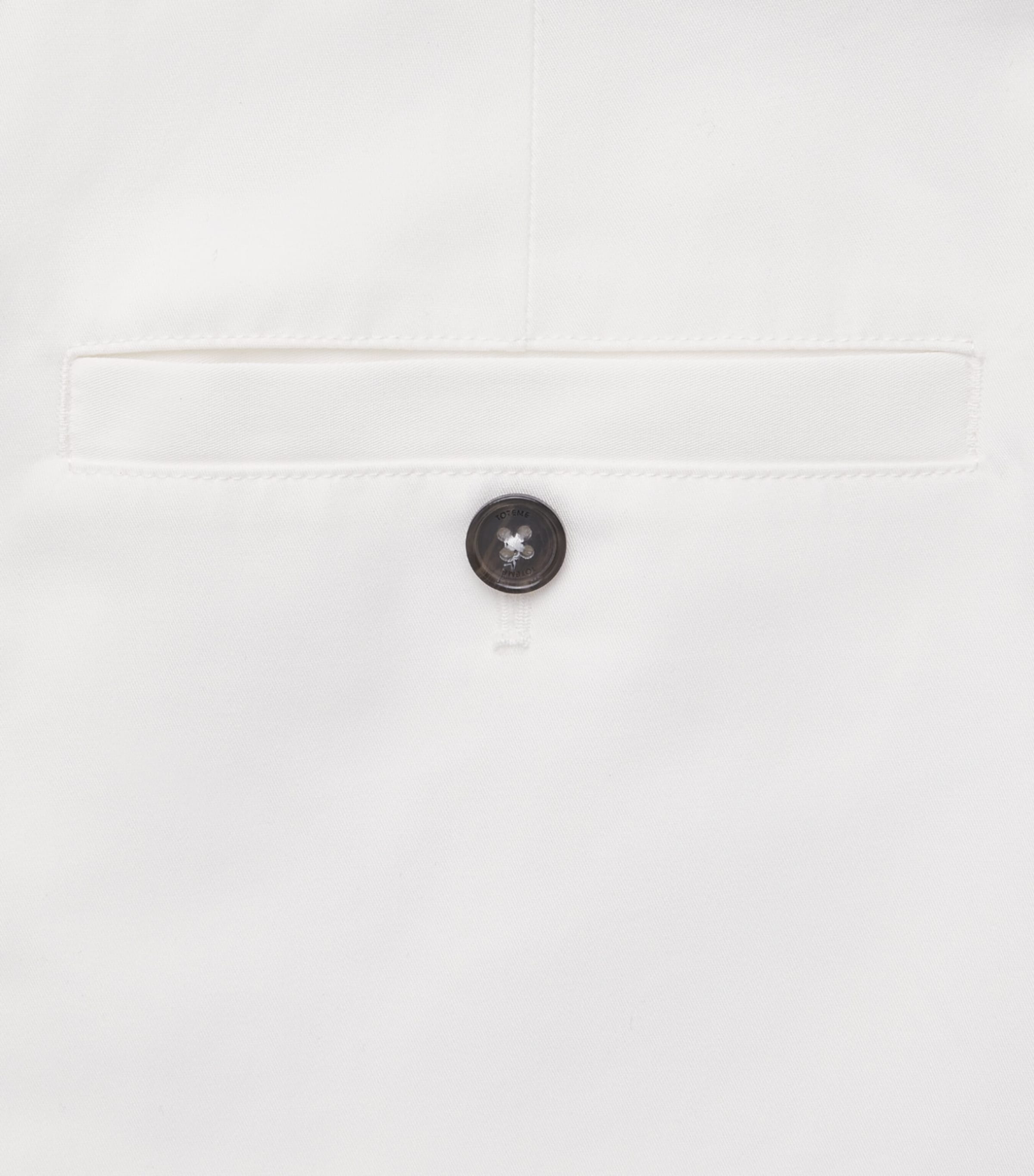 Toteme Womens Cotton Pleated Trousers White Image 6