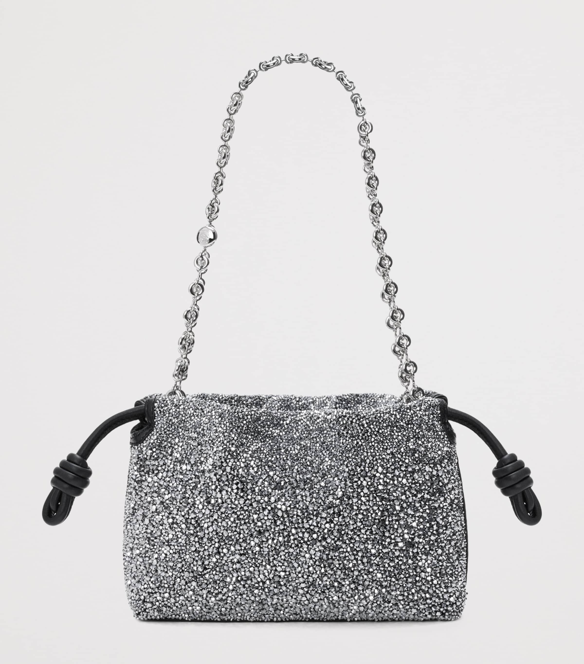 LOEWE Mini Beaded Flamenco Purse Black/silver Image 3